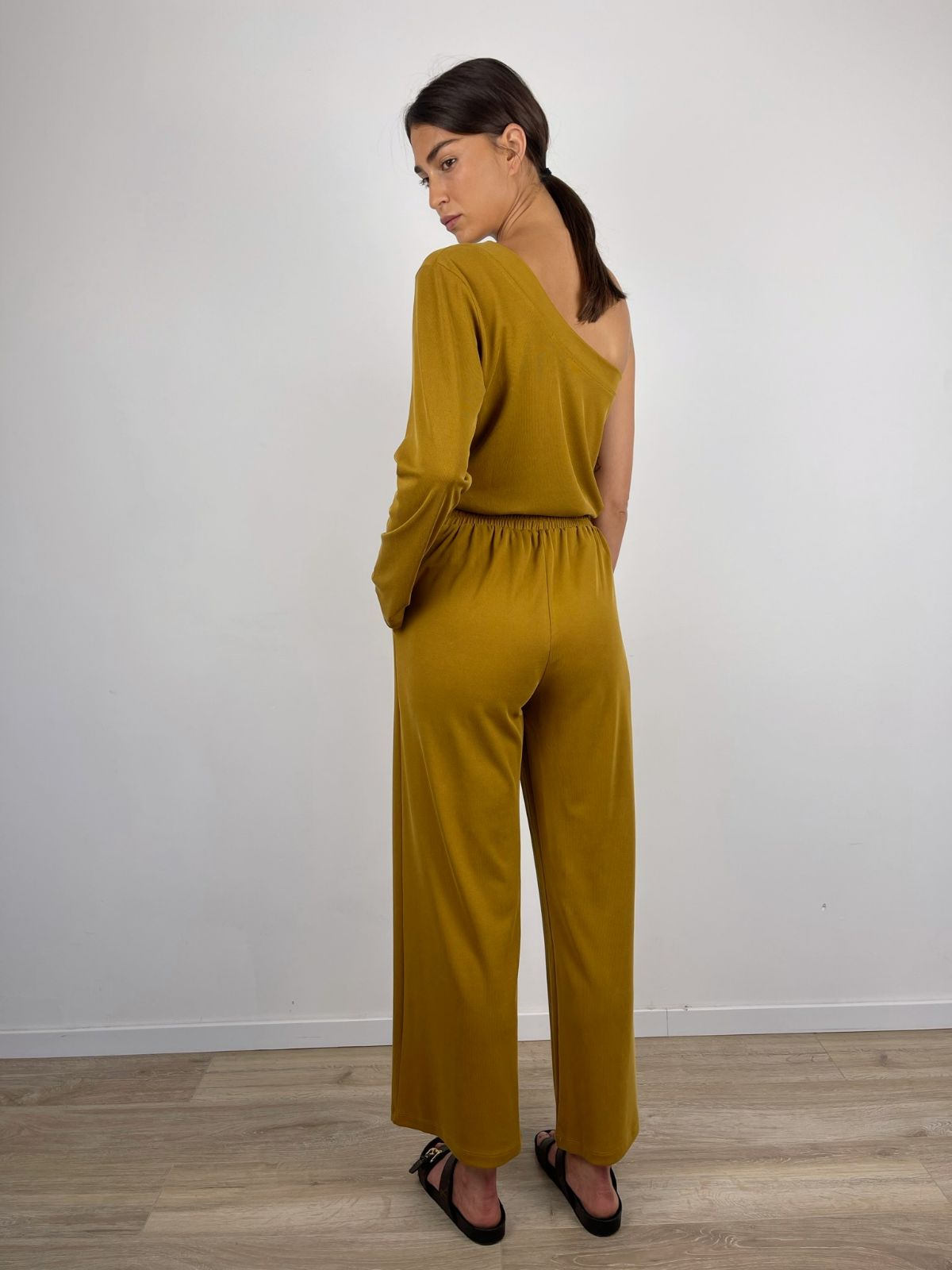 מכנסיים מתרחבים מבד נשפך - ITAY BRANDS