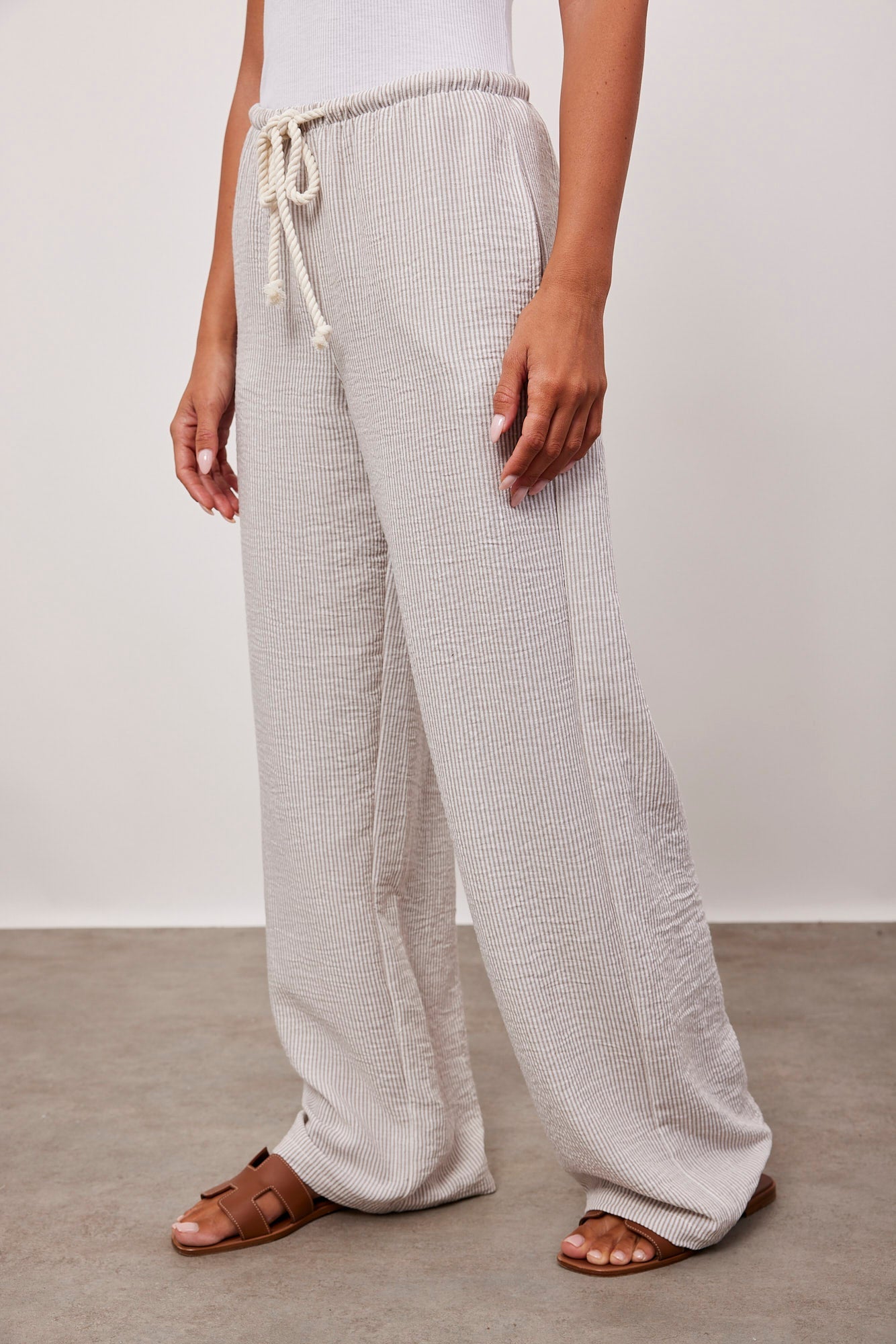 מכנסי פסים עם שרוך במותן - ITAY BRANDS