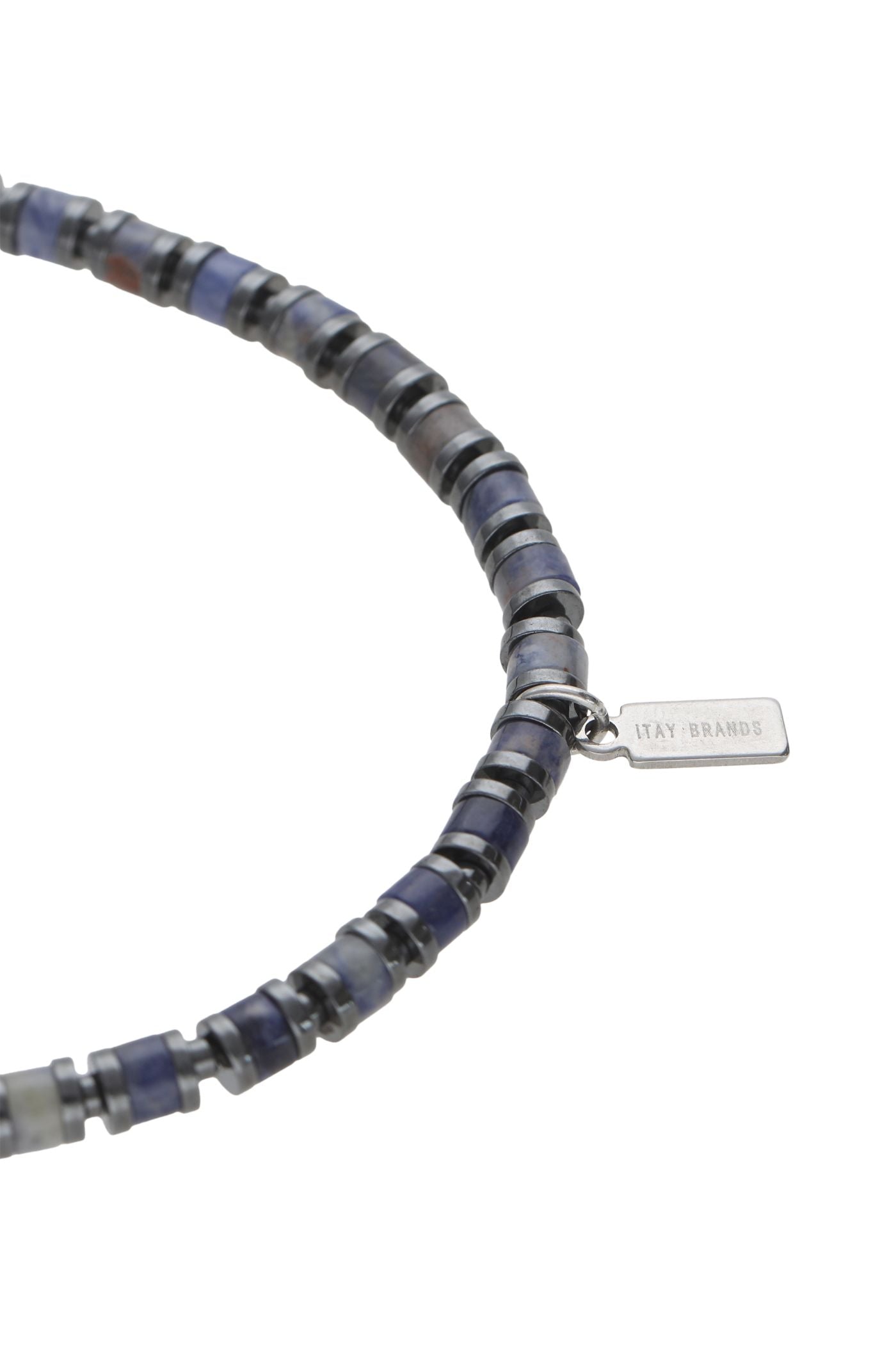 צמיד אבני חן טבעיות בשילוב סטיינלס סטיל - ITAY BRANDS