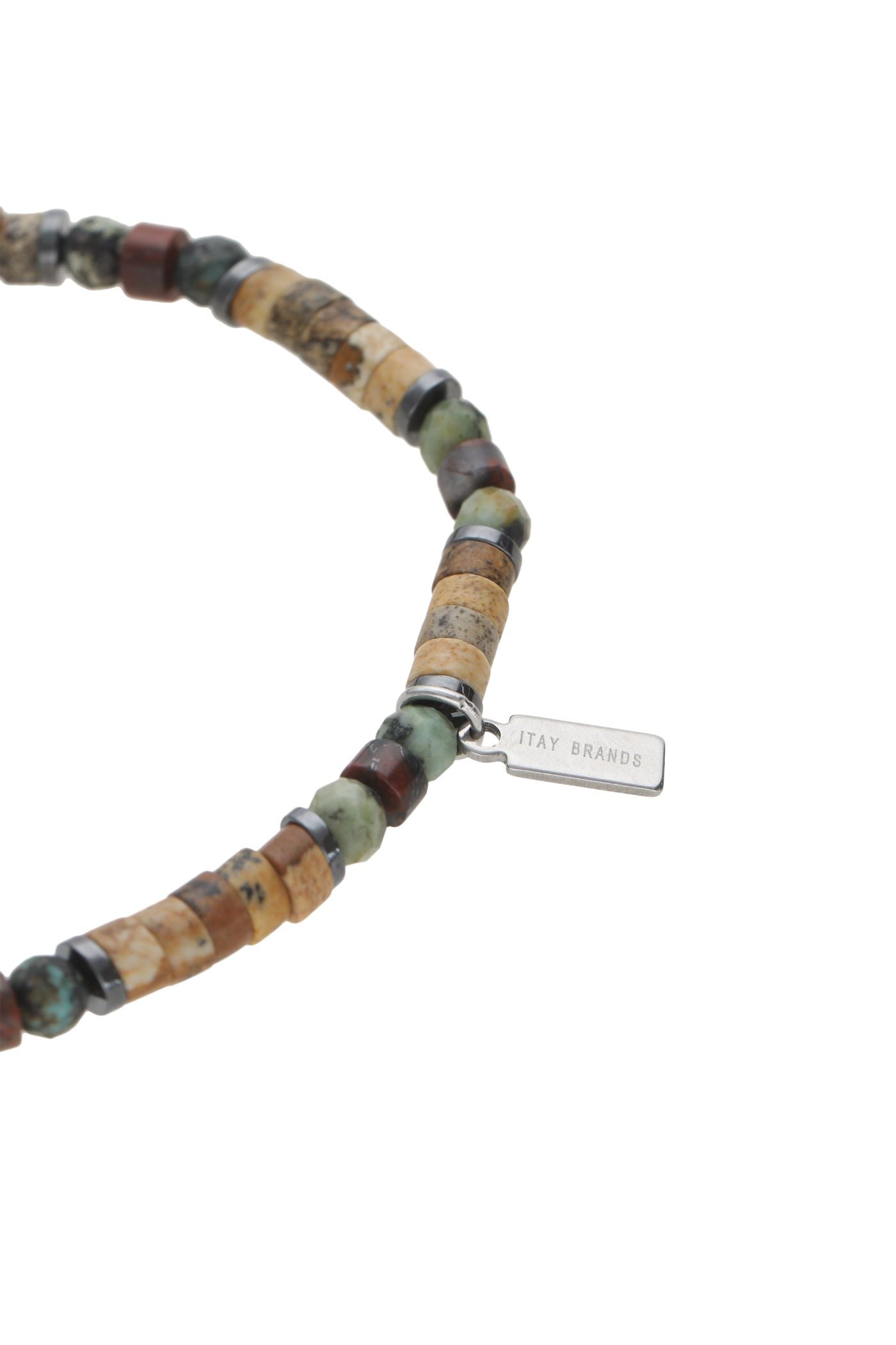 צמיד אבני חן טבעיות בגווני חום-טורקיז - ITAY BRANDS