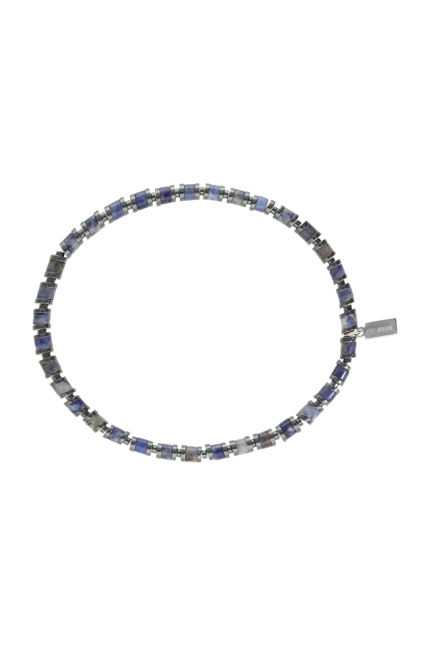 צמיד אבני חן טבעיות בשילוב סטיינלס סטיל - ITAY BRANDS