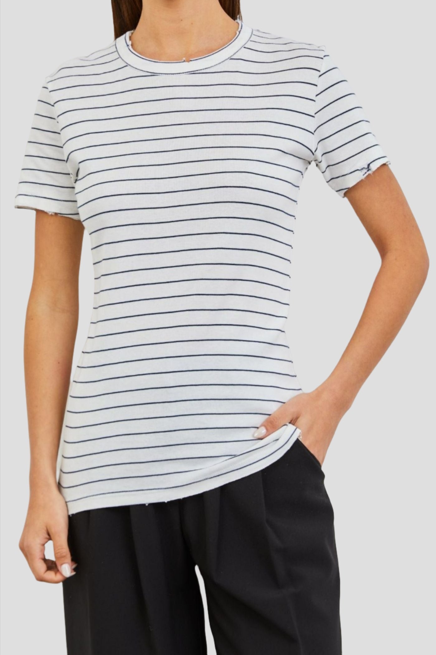 טי-שרט פסים בסיומת פרומה - ITAY BRANDS