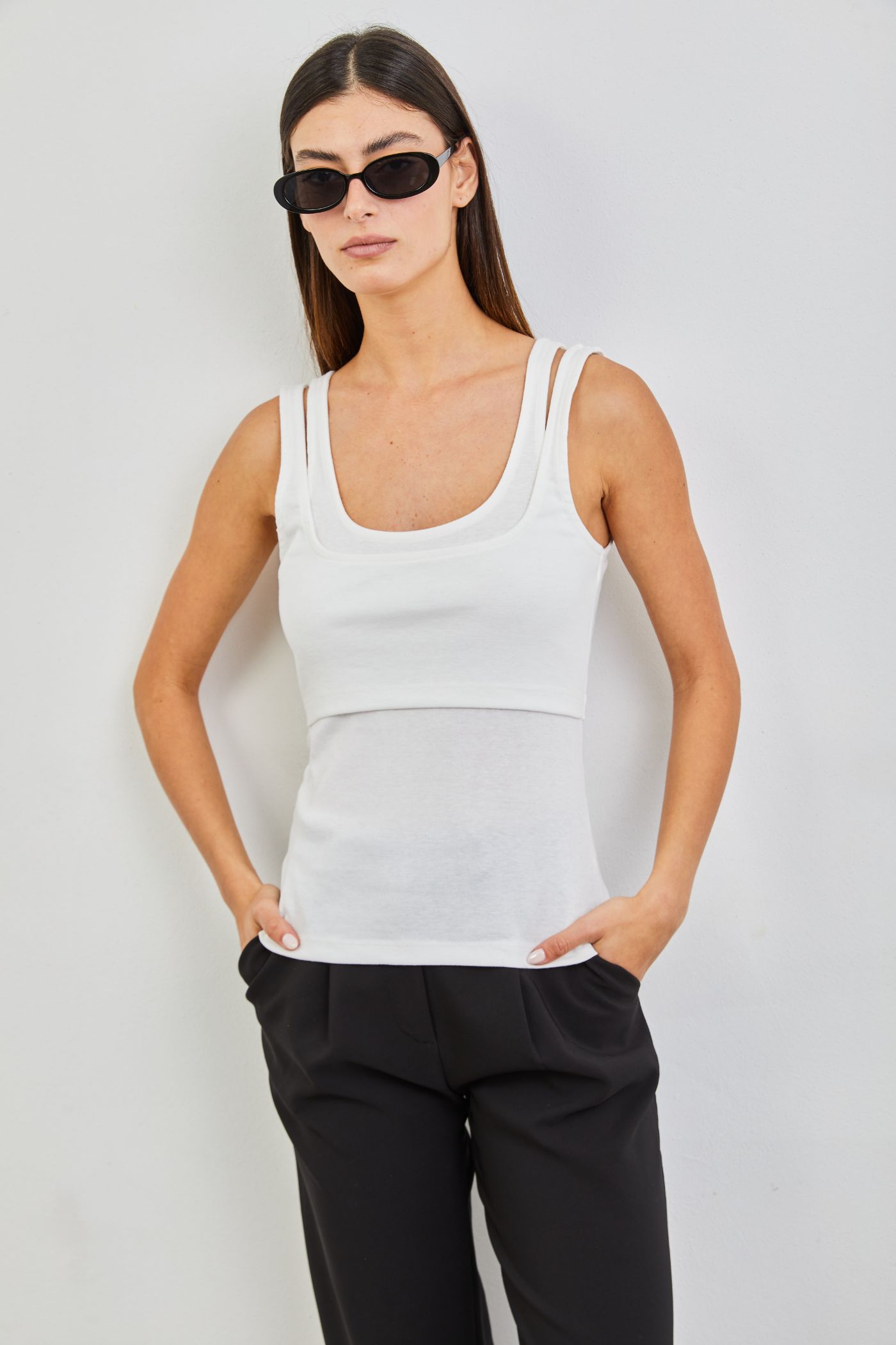 גופיה בשילוב שכבה עליונה - ITAY BRANDS