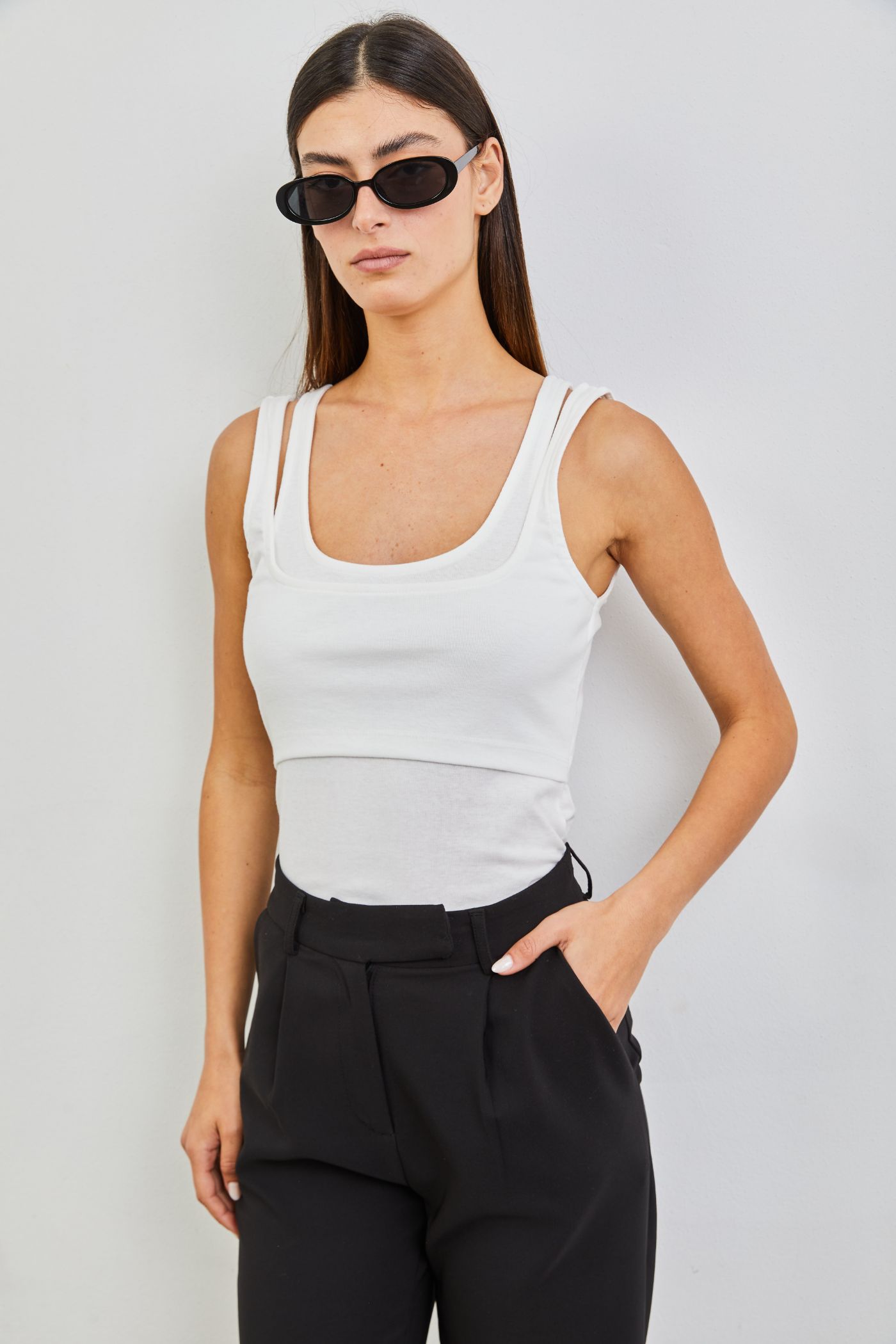 גופיה בשילוב שכבה עליונה - ITAY BRANDS