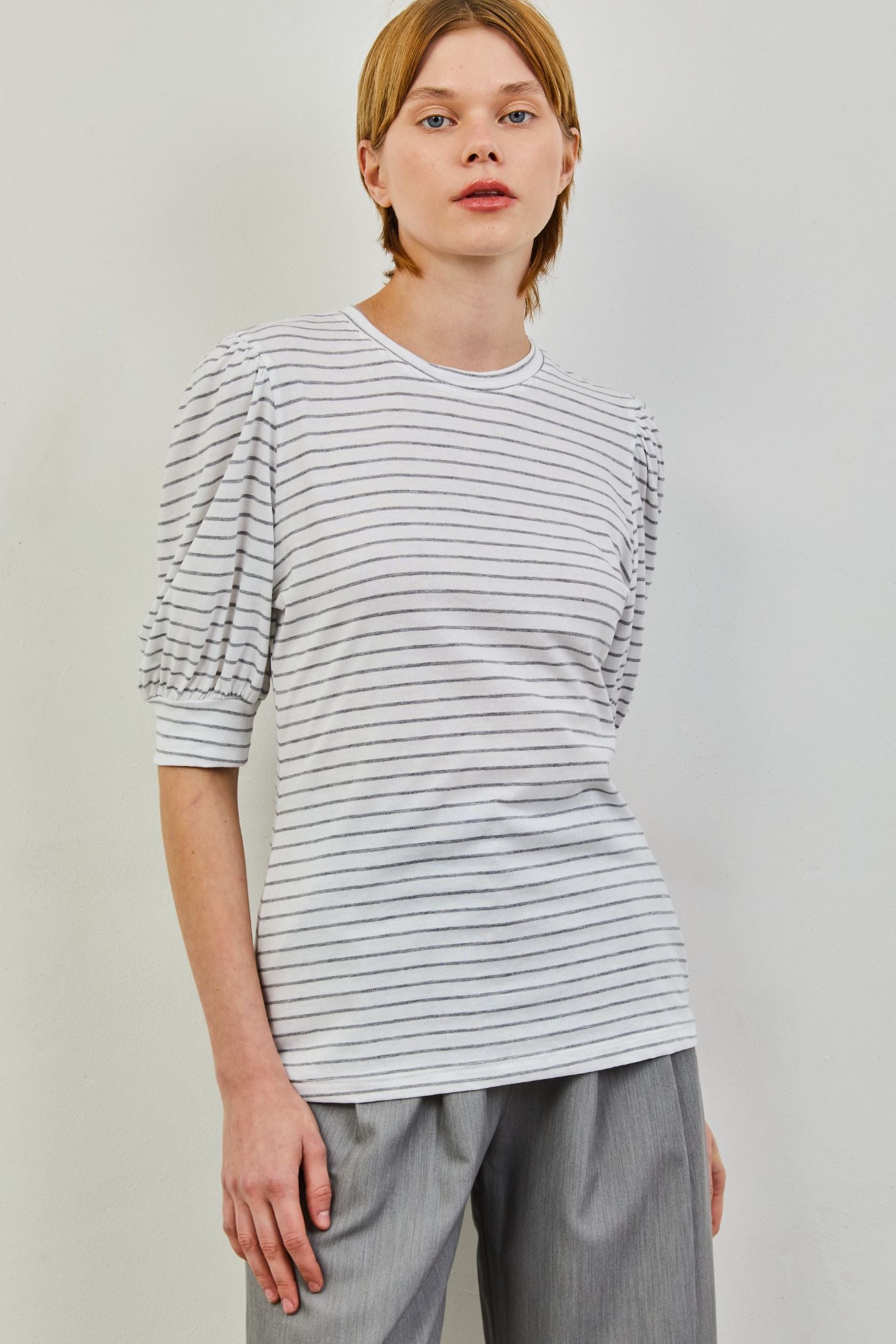 חולצת פסים שרוולים נפוחים - ITAY BRANDS