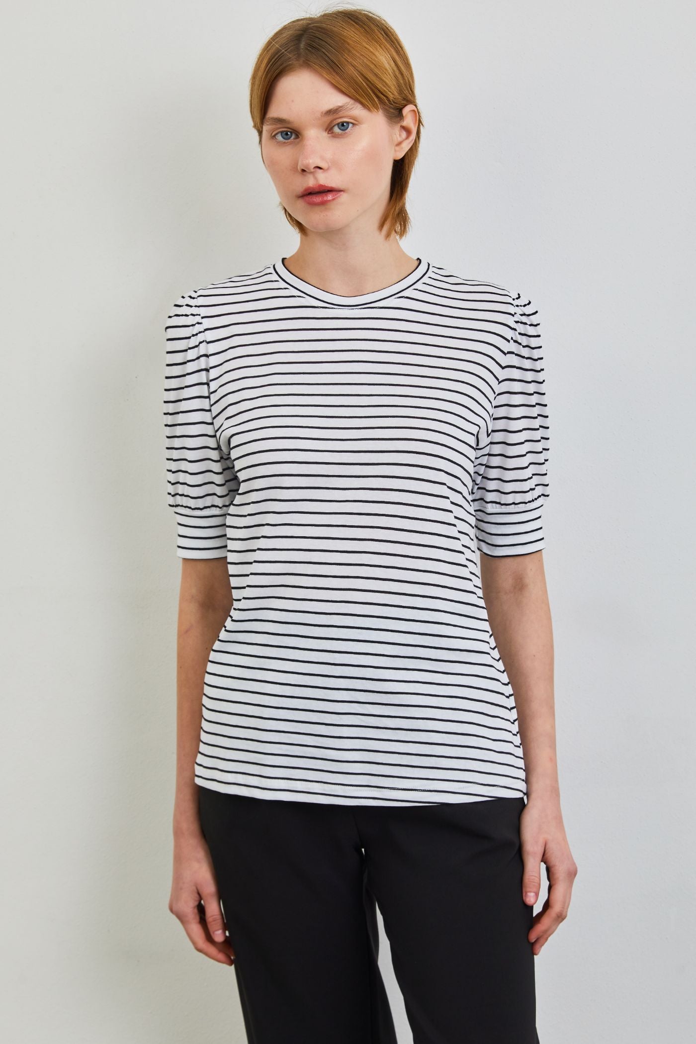 חולצת פסים שרוולים נפוחים - ITAY BRANDS