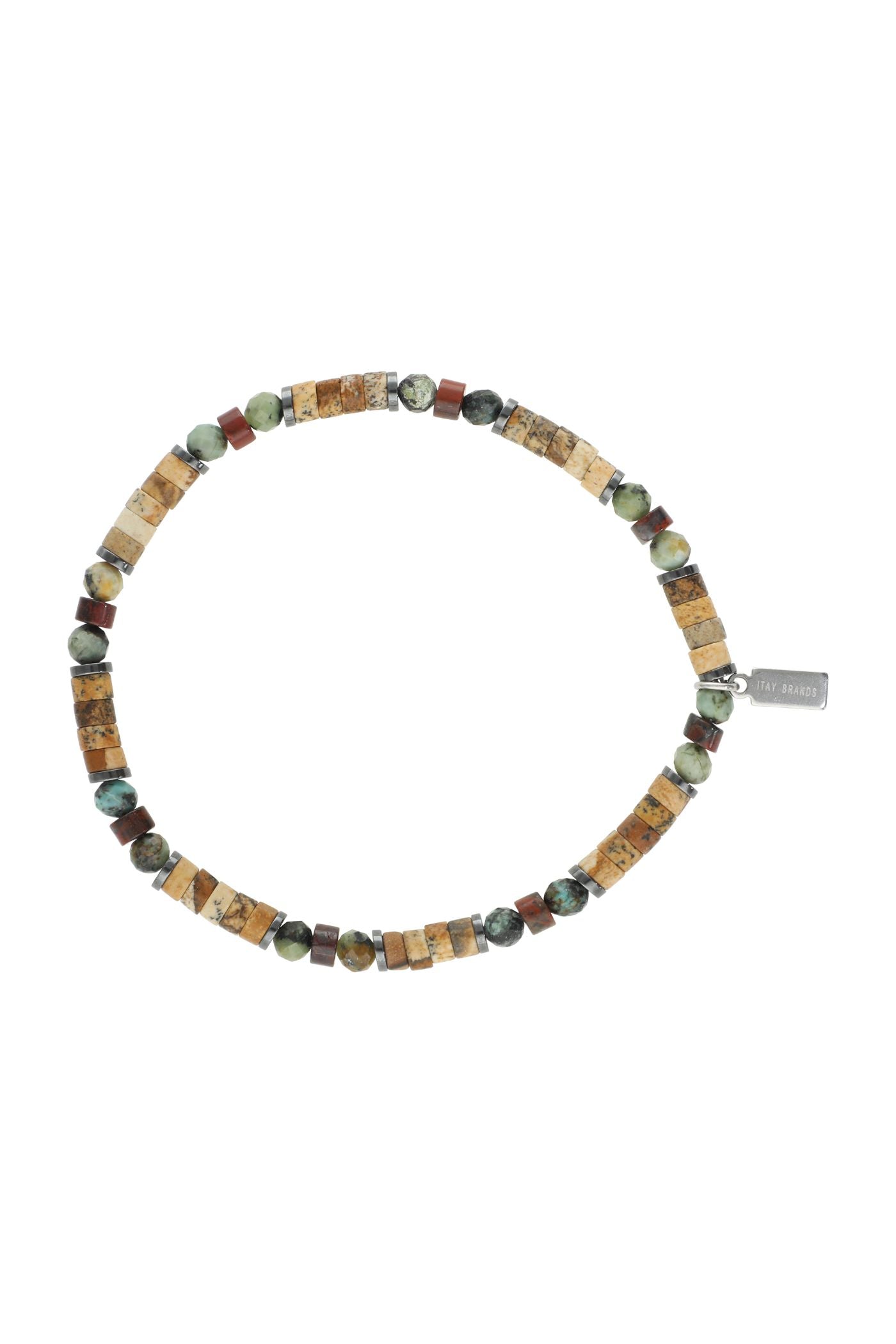 צמיד אבני חן טבעיות בגווני חום-טורקיז - ITAY BRANDS