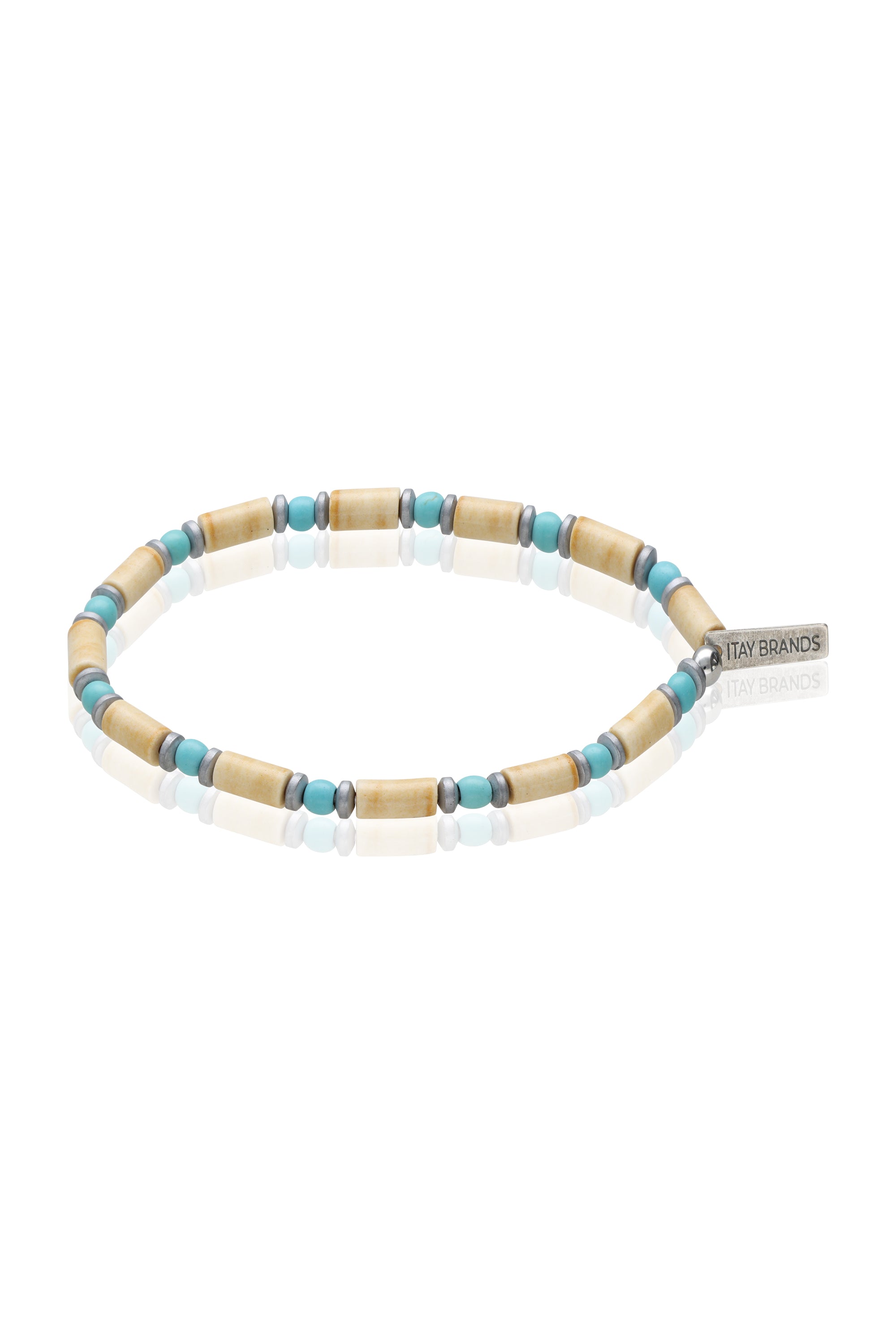 צמיד חרוזים משולב טורקיז