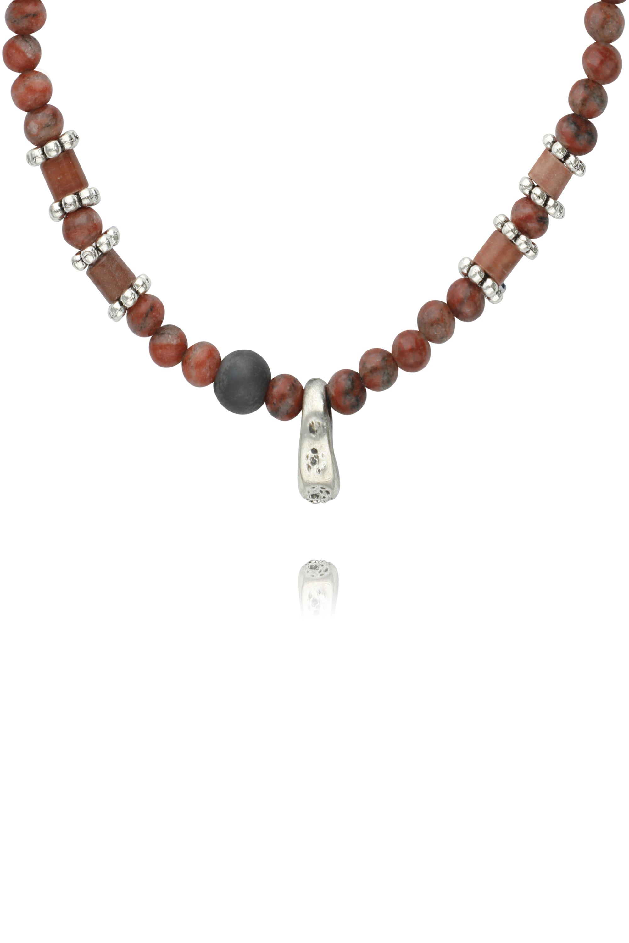 שרשרת אבני ג'ספר תליון דמוי שן