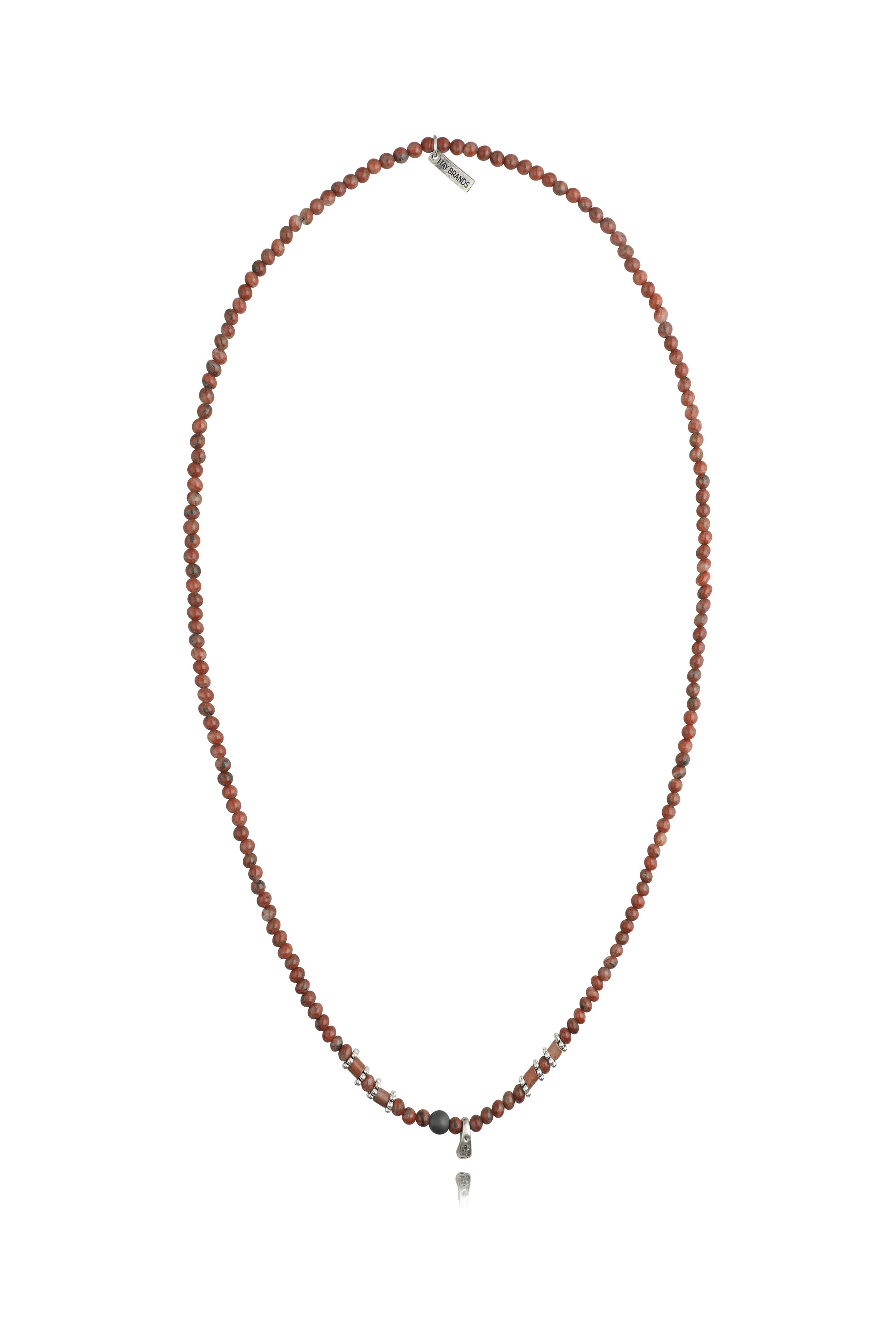 שרשרת אבני ג'ספר תליון דמוי שן