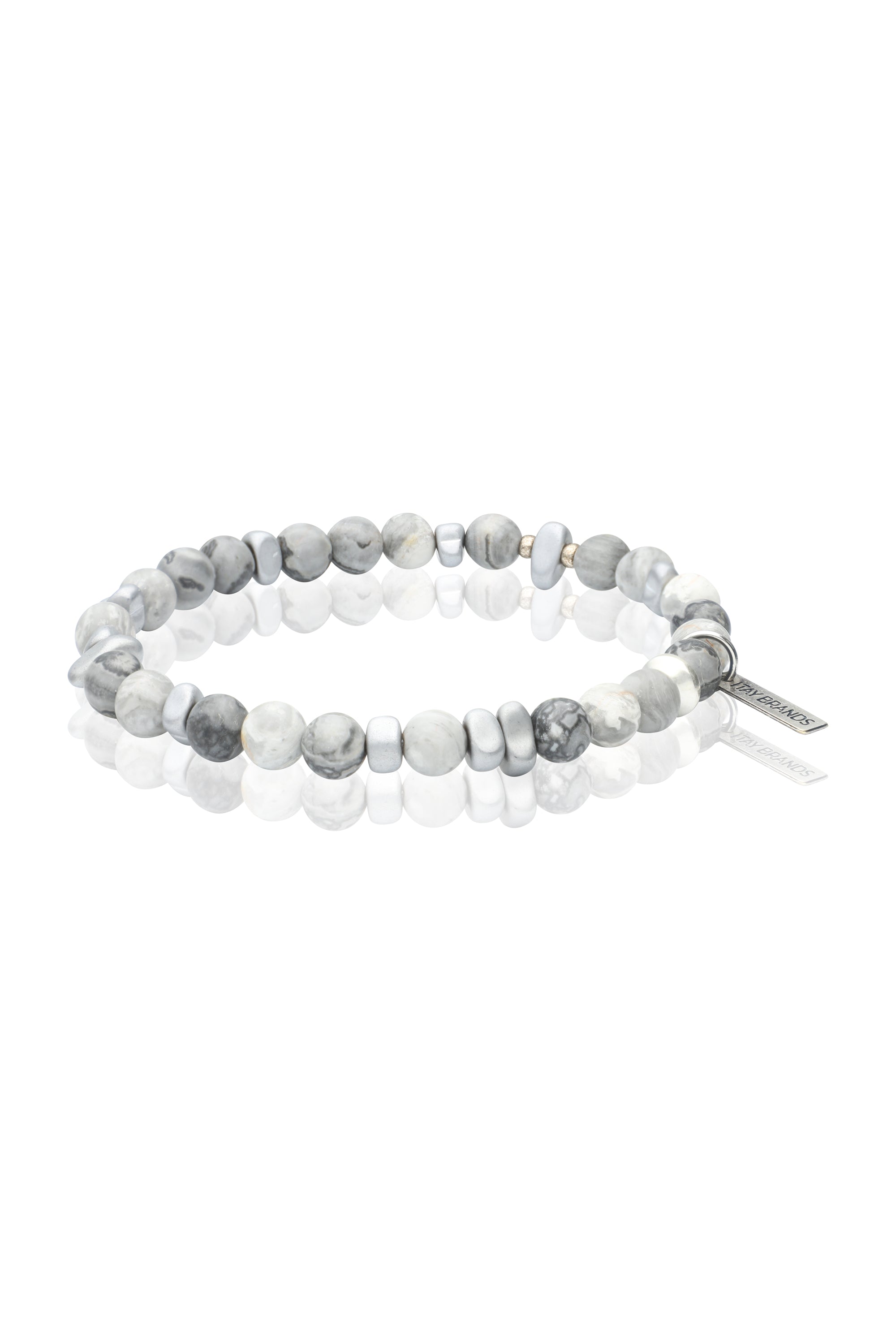 צמיד אפרפר בשילוב אבני גספר