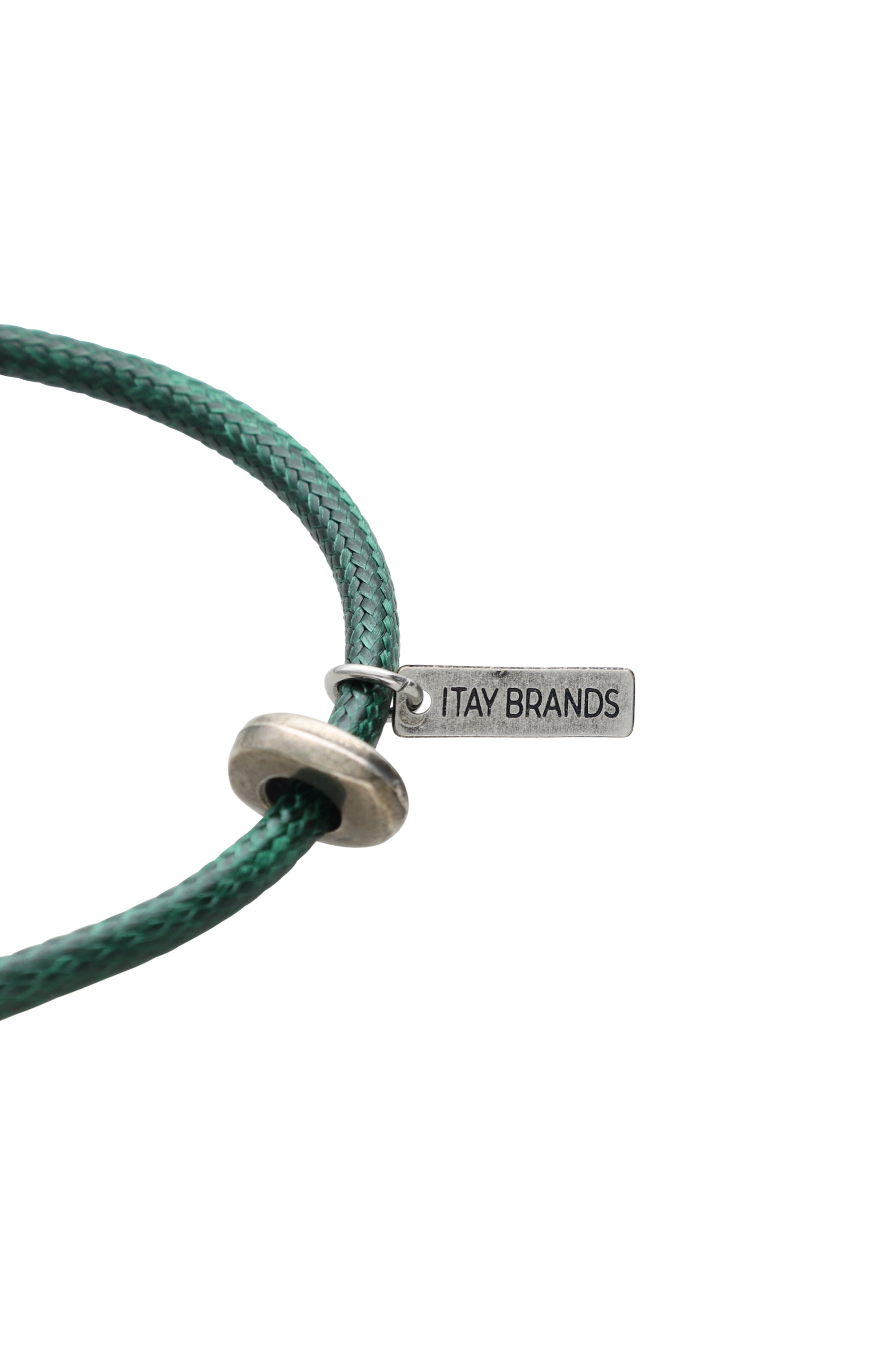 צמיד חבל ירוק בשילוב חרוז