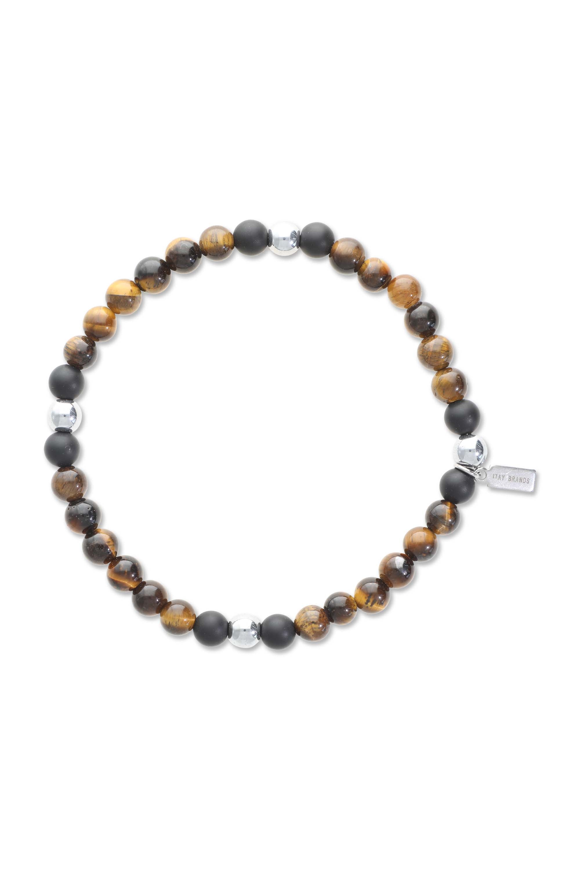 צמיד אבני חן טבעיות בגווני חום - ITAY BRANDS