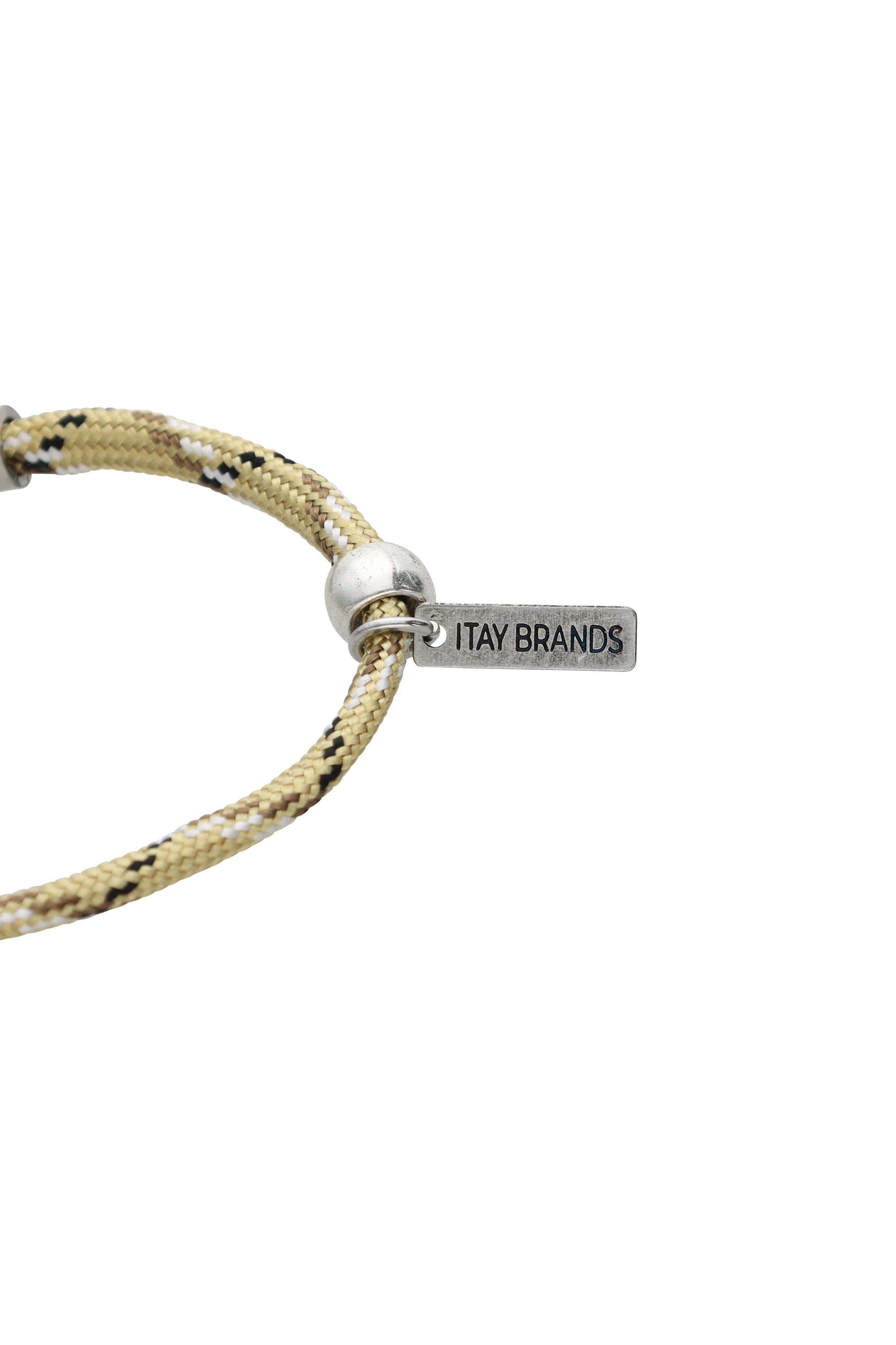 צמיד חבל בשילוב חרוז מתכת