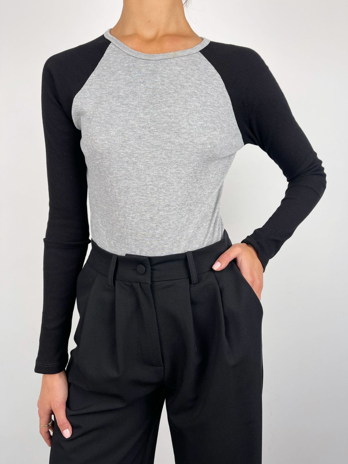 בגד גוף שרוולי קולור בלוק - ITAY BRANDS