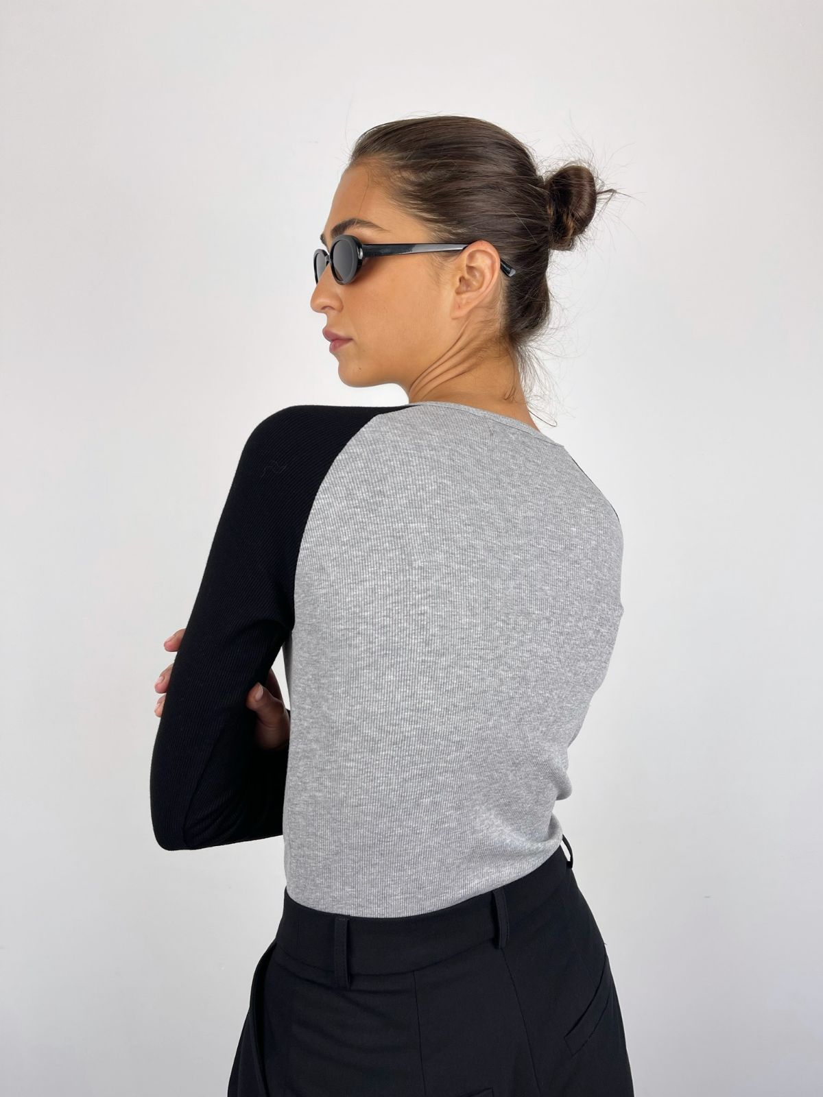 בגד גוף שרוולי קולור בלוק - ITAY BRANDS