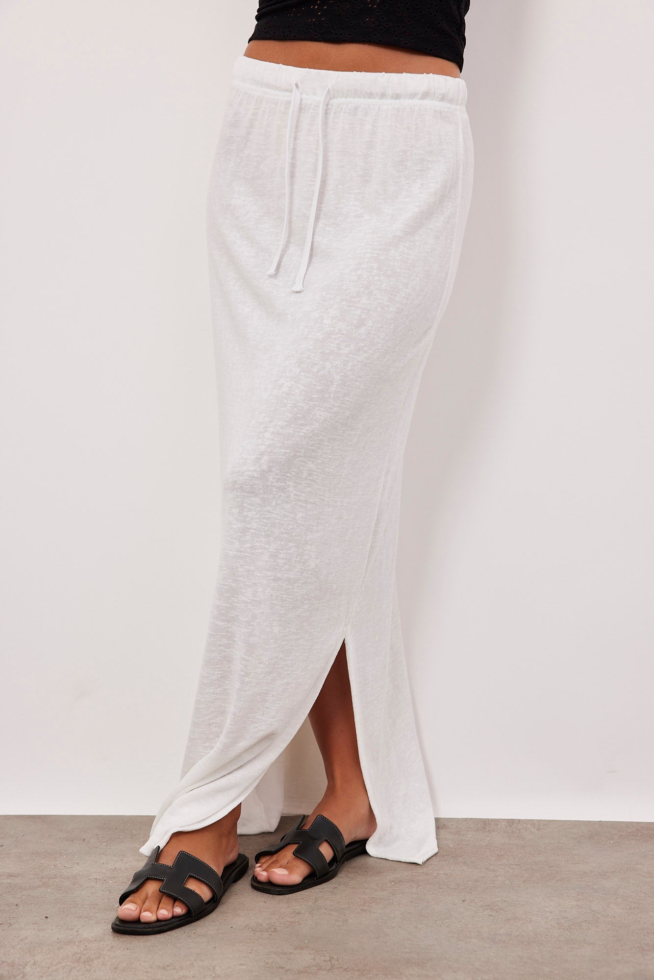 חצאית מקסי במראה פשתן - ITAY BRANDS