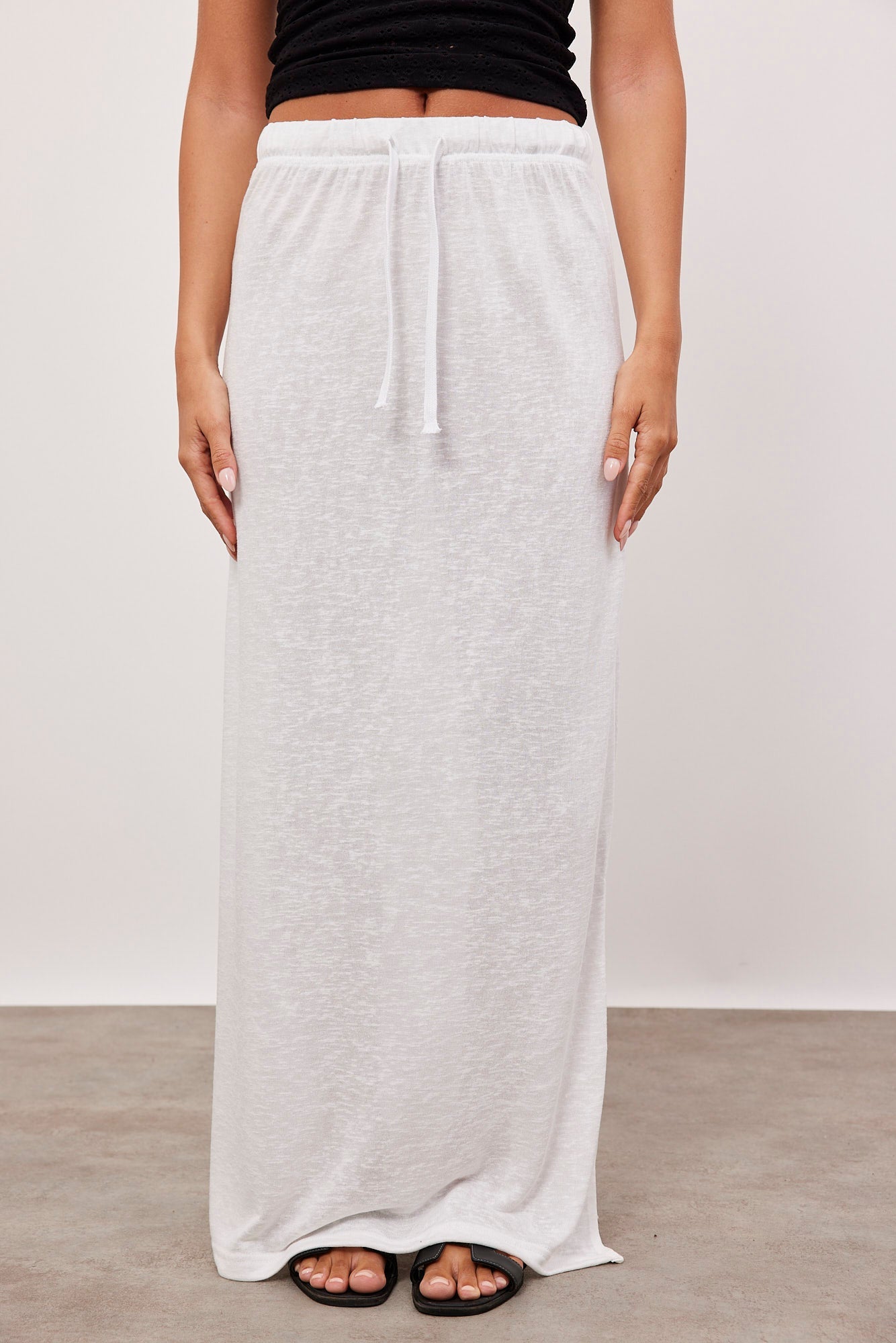 חצאית מקסי במראה פשתן - ITAY BRANDS