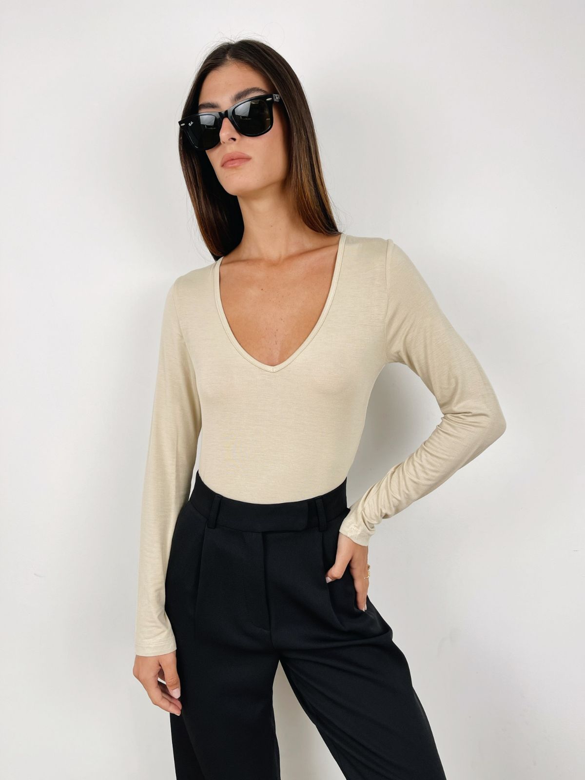 בגד גוף ארוך מחשוף וי - ITAY BRANDS