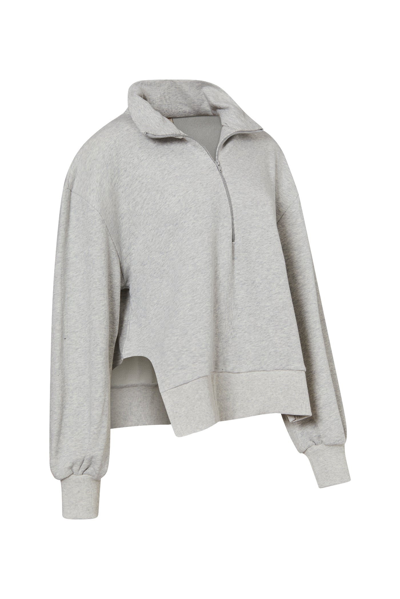 סווטשירט א-סימטרי עם רוכסן - ITAY BRANDS