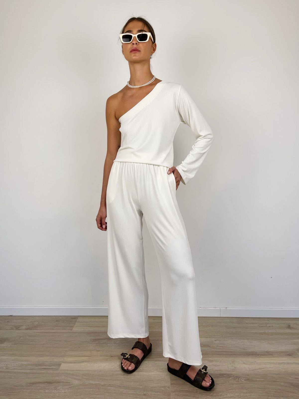 מכנסיים מתרחבים מבד נשפך - ITAY BRANDS