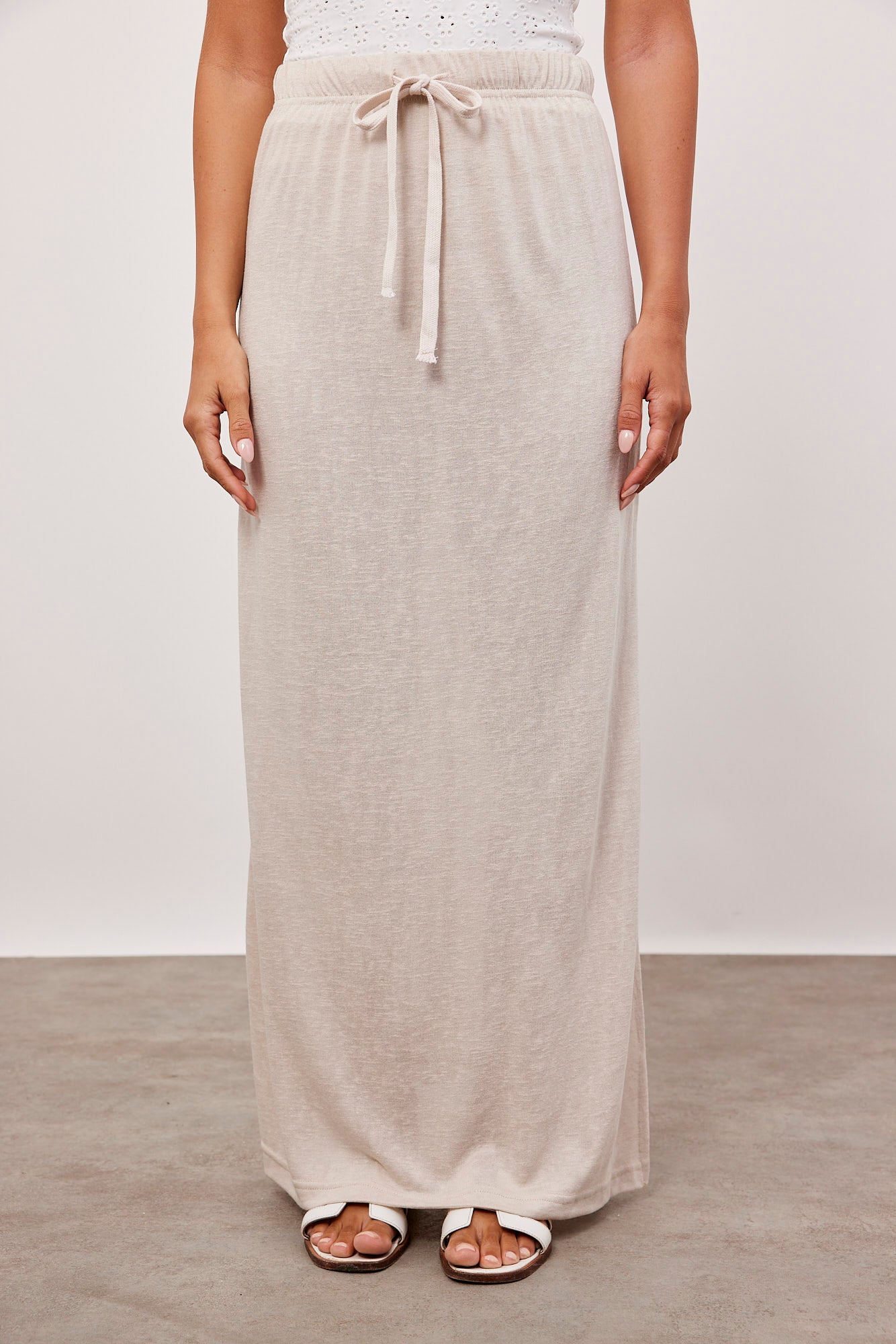 חצאית מקסי במראה פשתן - ITAY BRANDS