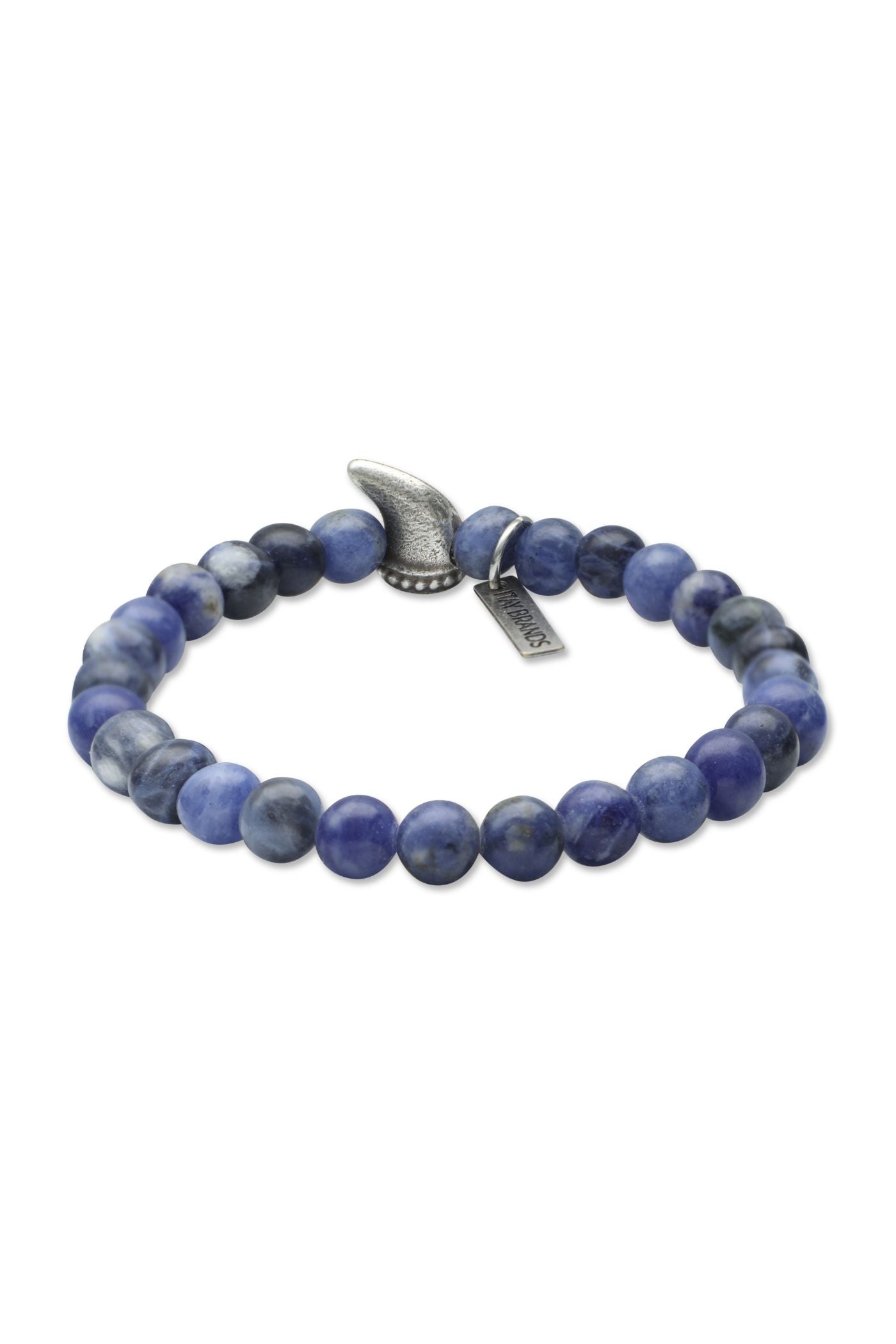 צמיד אבני חן עם חרוז דמוי שן