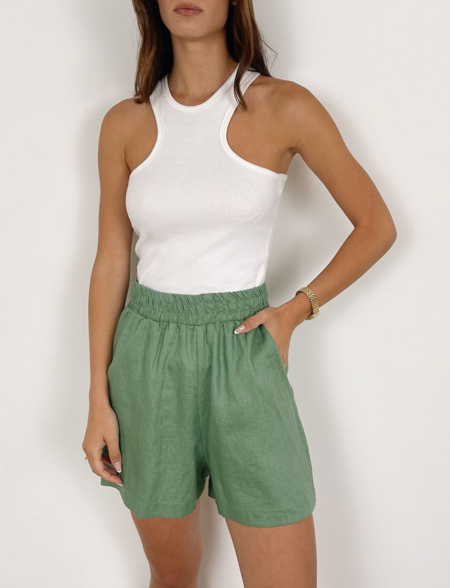 שורט גומי פשתן - ITAY BRANDS