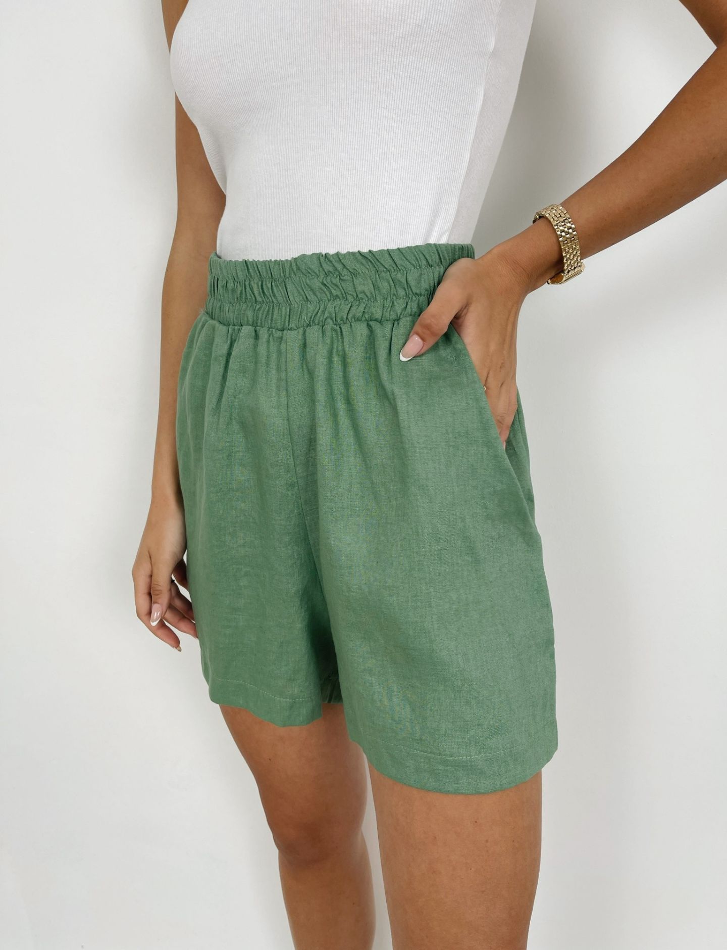 שורט גומי פשתן - ITAY BRANDS