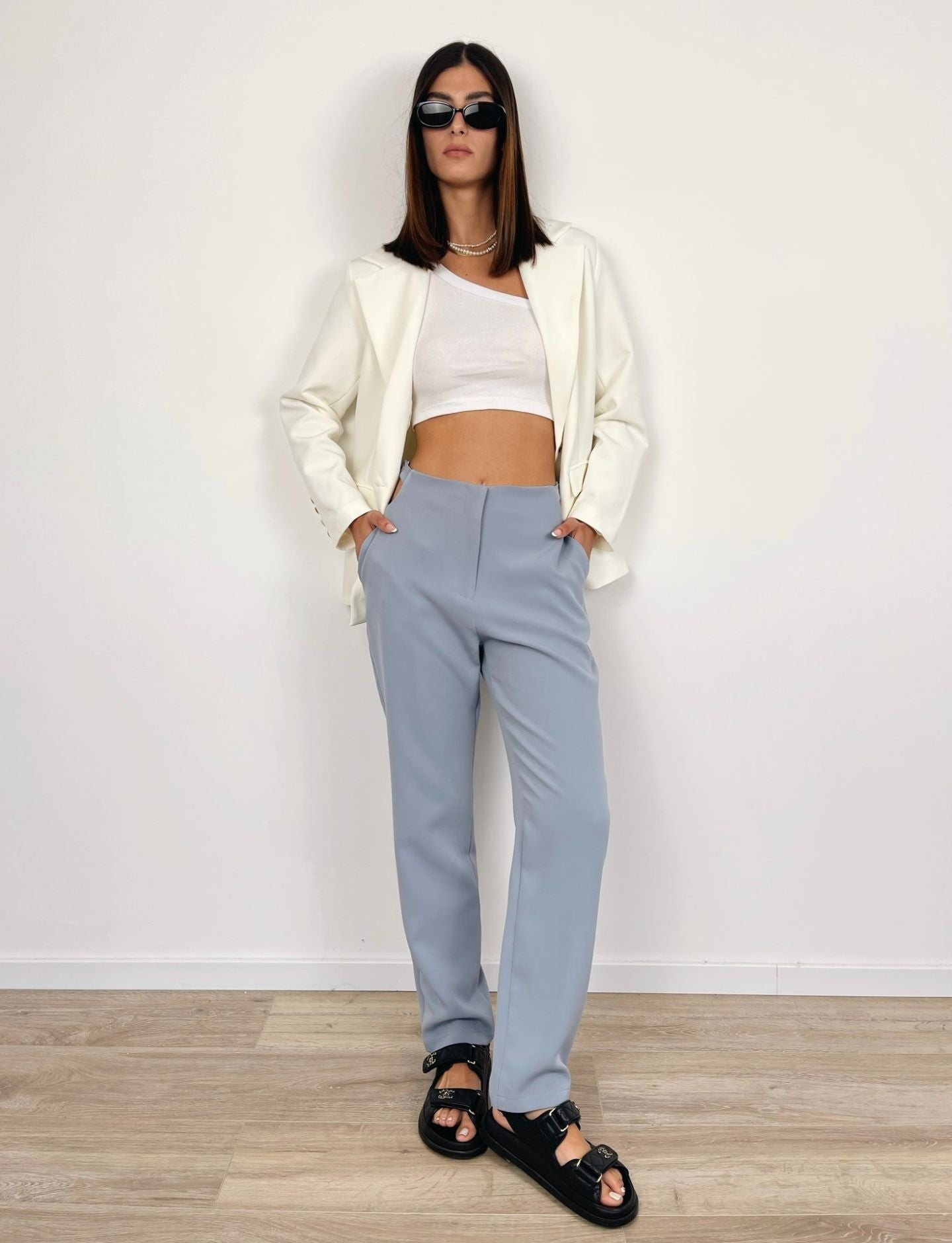 מכנסיים מחויטים פתחים במותניים - ITAY BRANDS