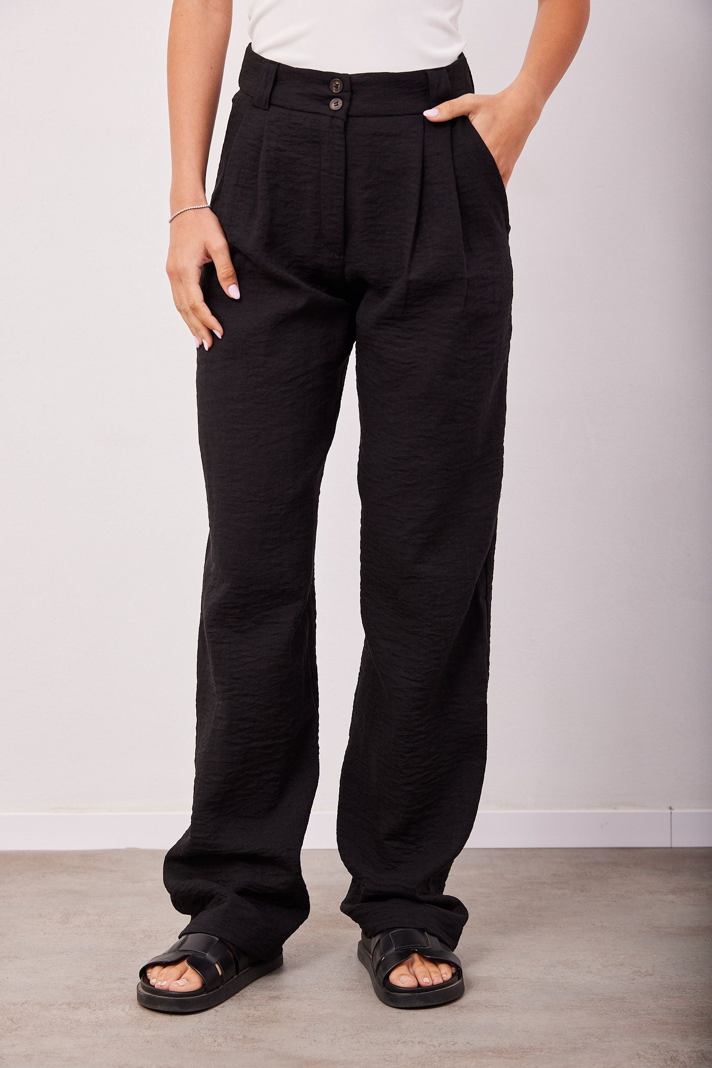 מכנסיים מחוייטים משולבים פשתן - ITAY BRANDS