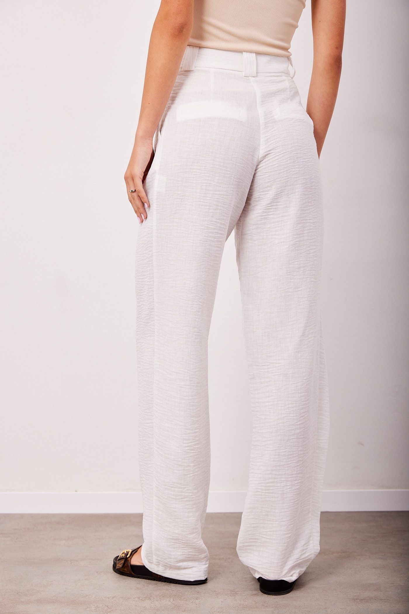 מכנסיים מחוייטים משולבים פשתן - ITAY BRANDS