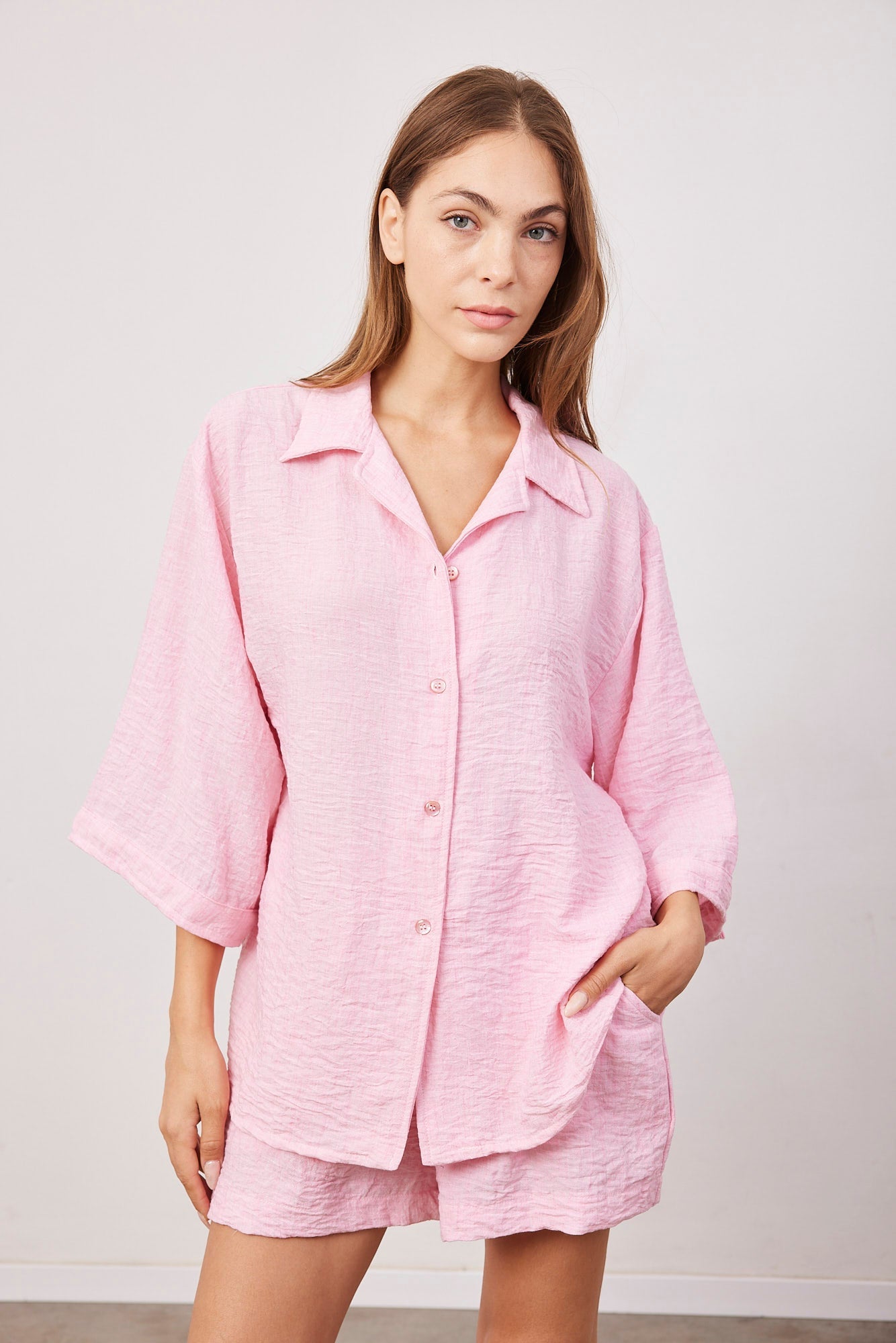 חליפה קצרה מכופתרת - ITAY BRANDS