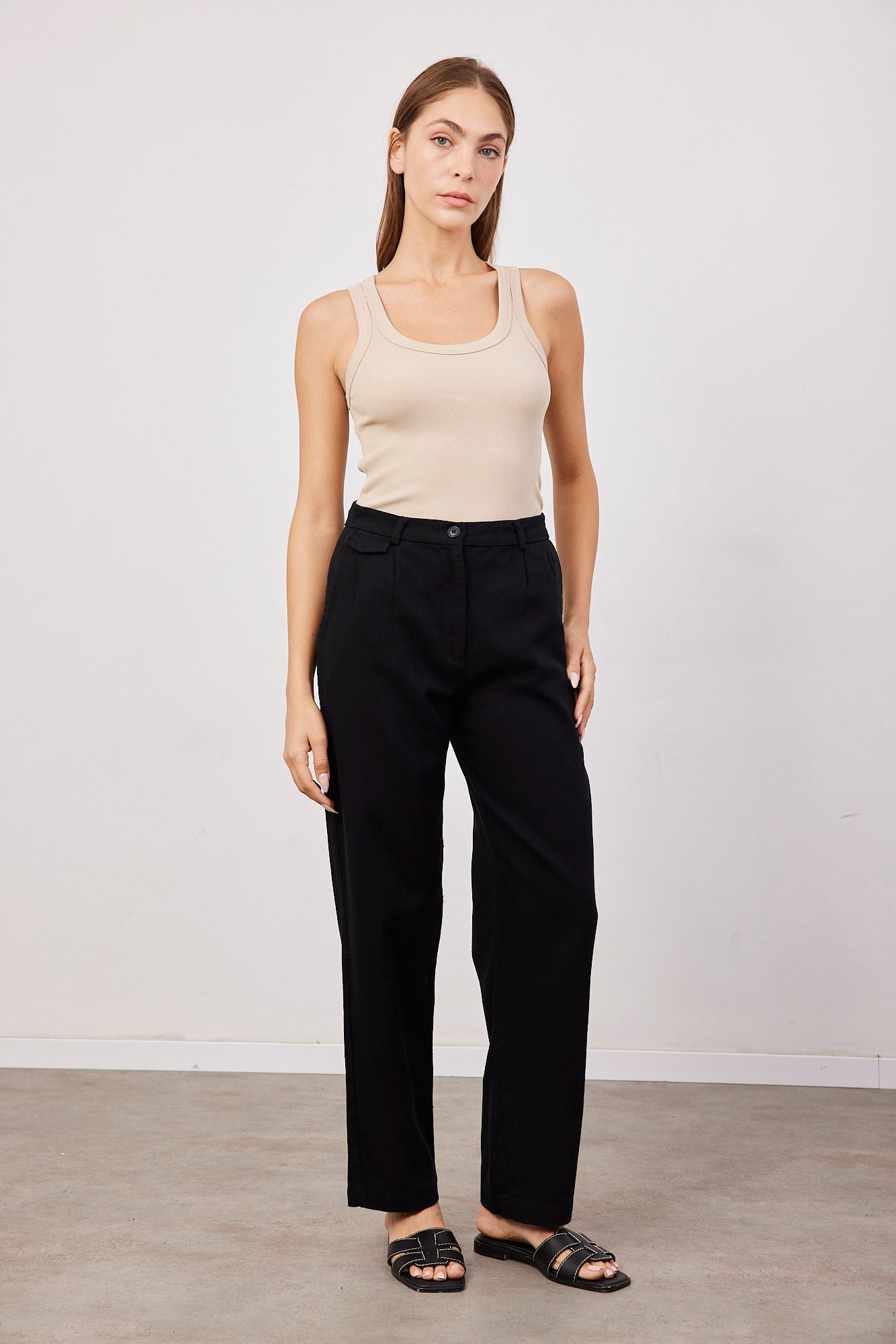 מכנסי דריל מחויטים עם כיס - ITAY BRANDS