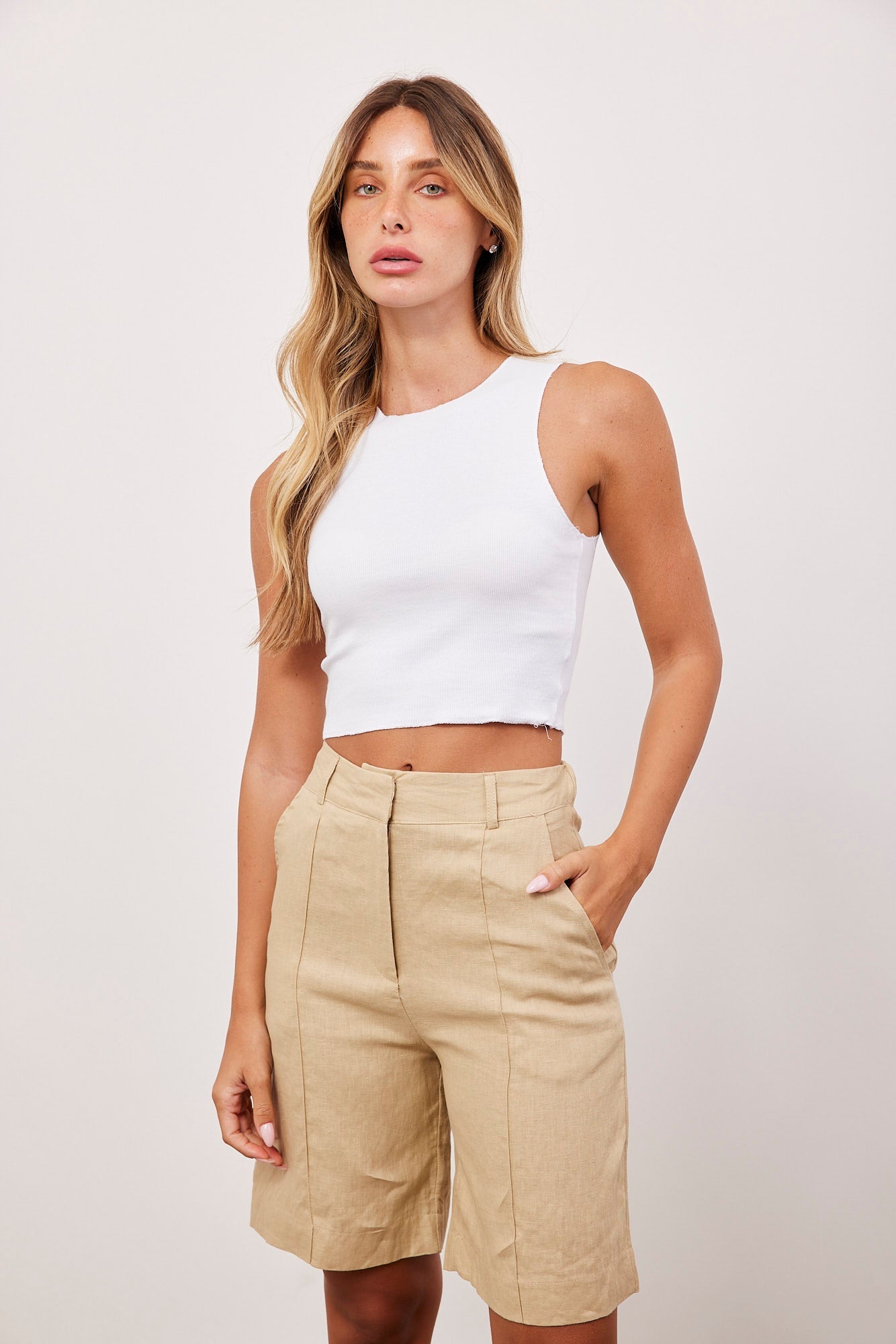 מכנסי ברמודה פשתן - ITAY BRANDS