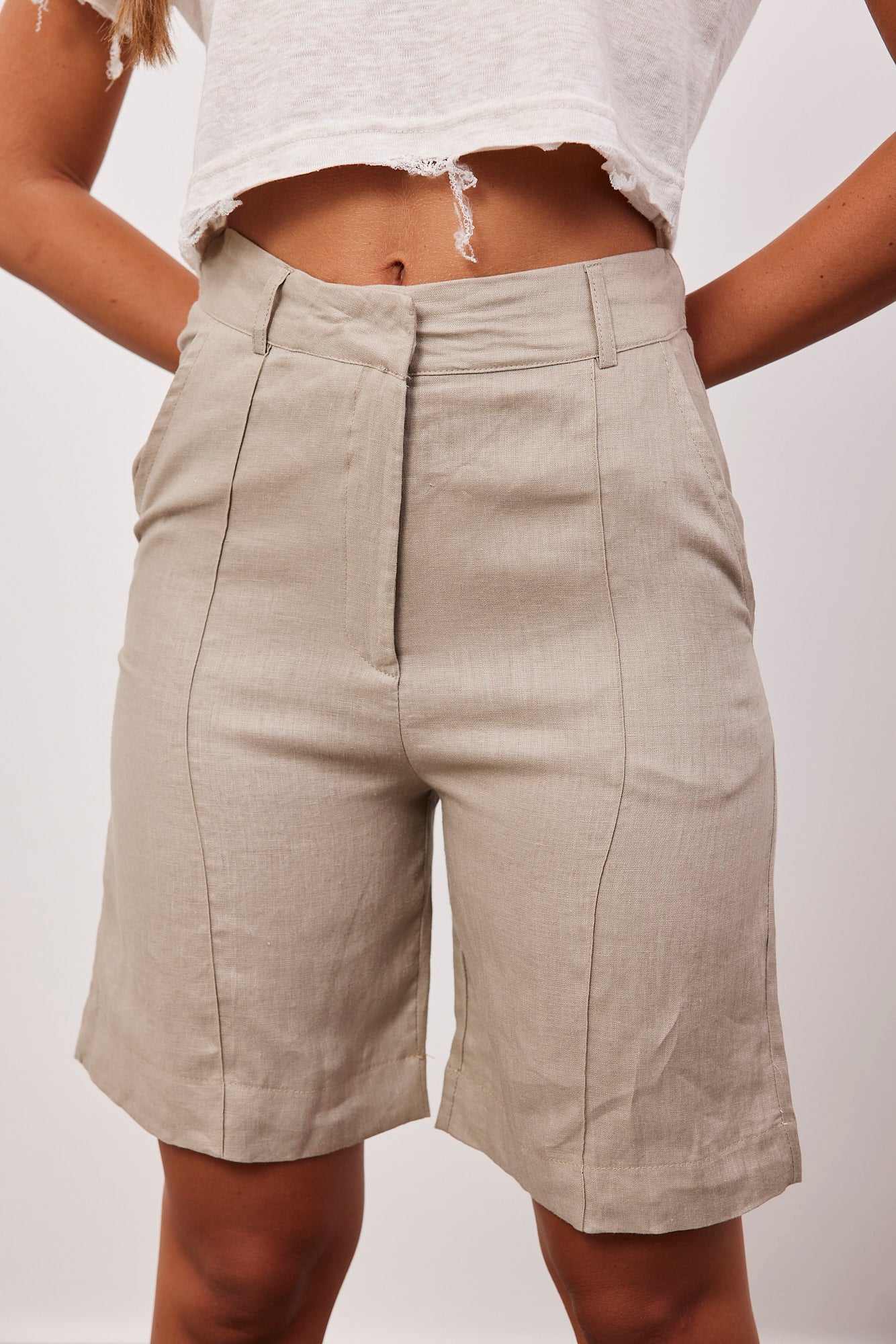 מכנסי ברמודה פשתן - ITAY BRANDS