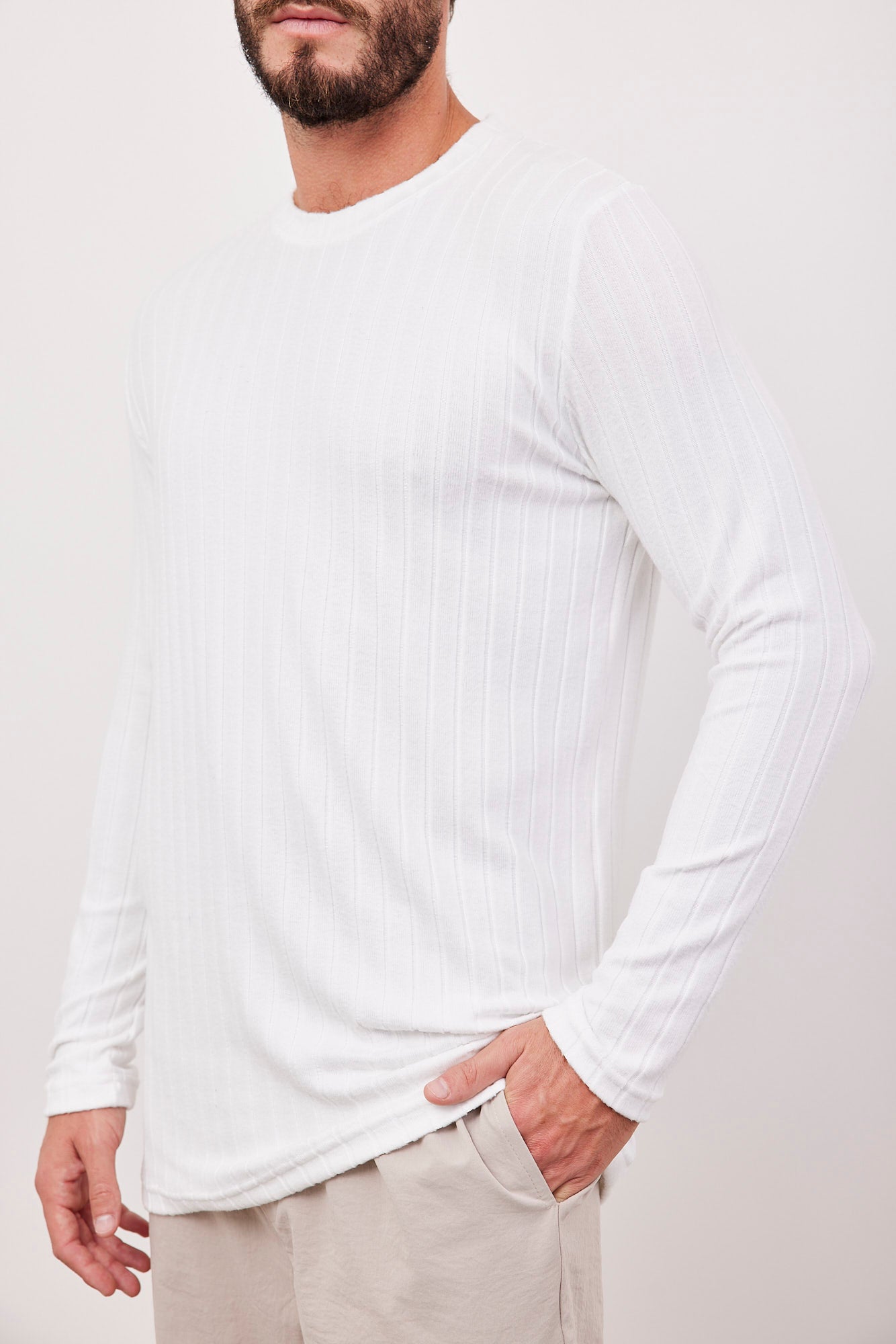 חולצת סריג רכה בטקסטורת פסים - ITAY BRANDS