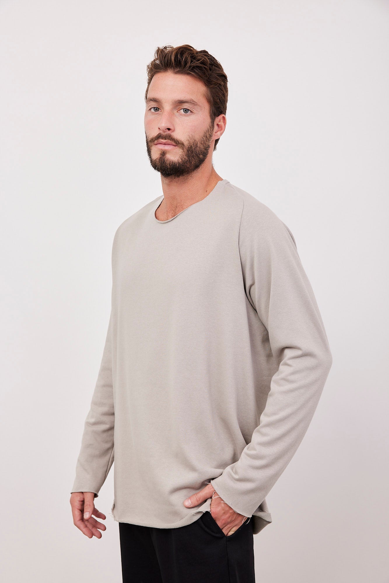 חולצת פרנץ טרי בסיומת גזורה - ITAY BRANDS