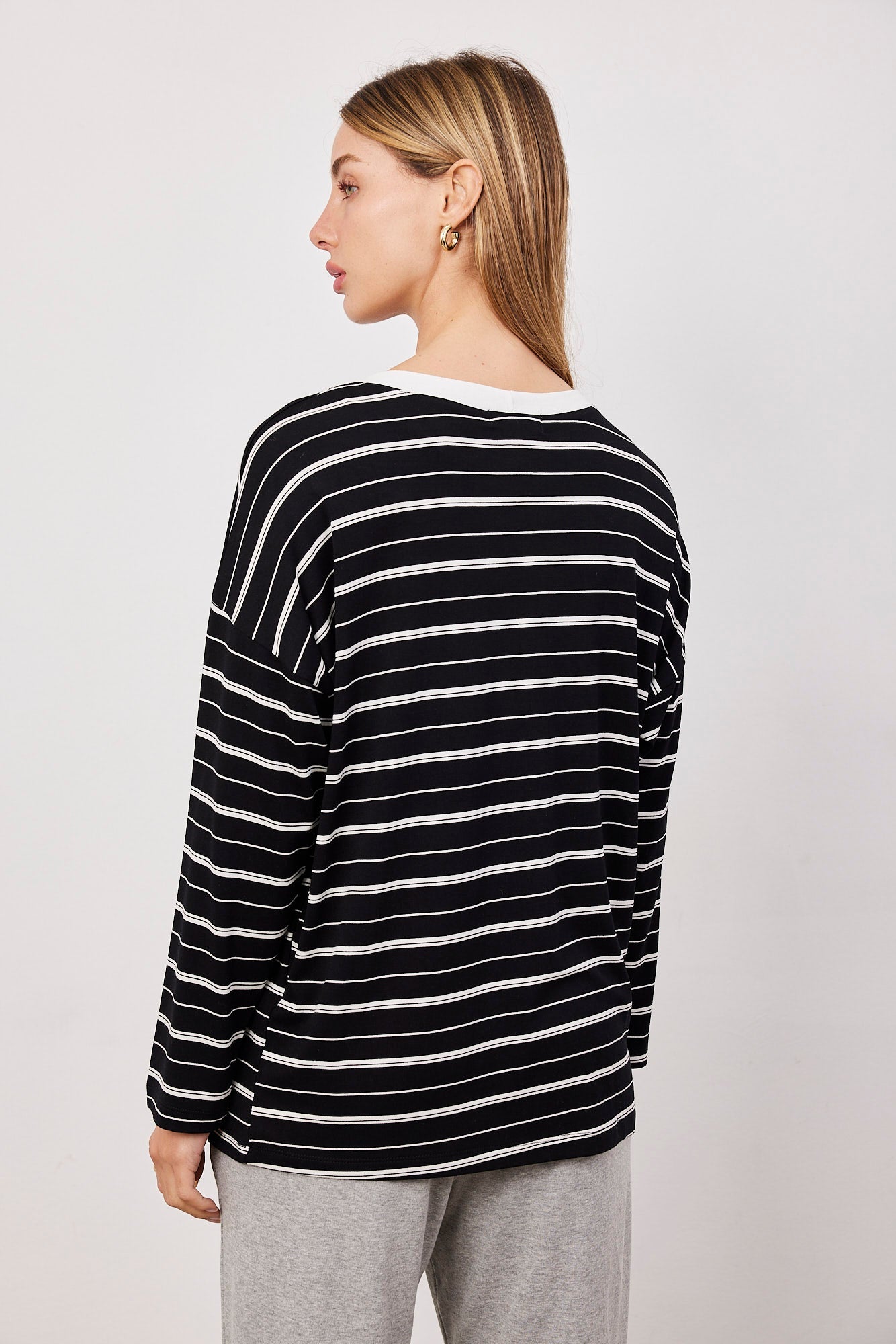 חולצת פסים אוברסייז ארוכה - ITAY BRANDS