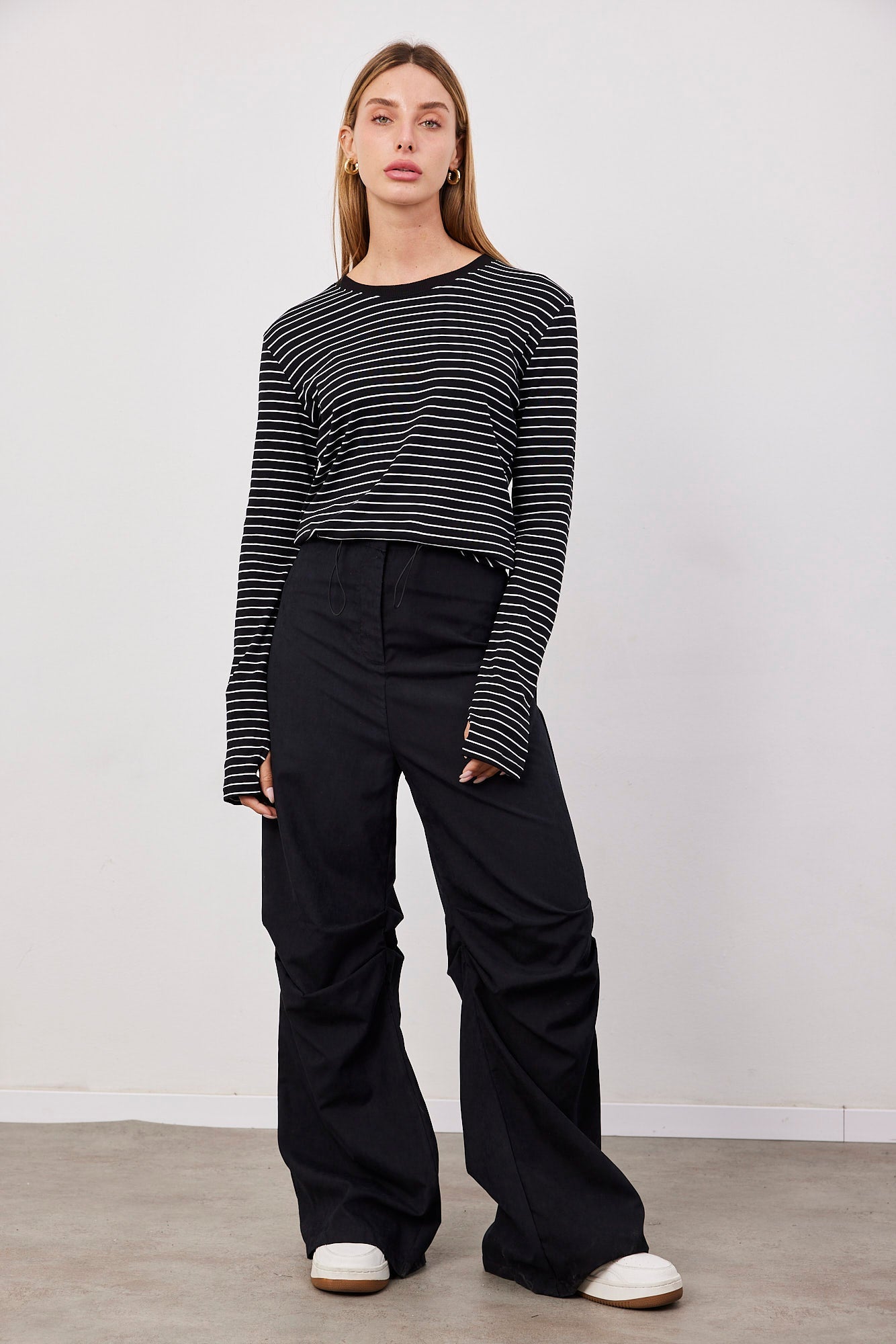 מכנסי קרגו עם גומי - ITAY BRANDS