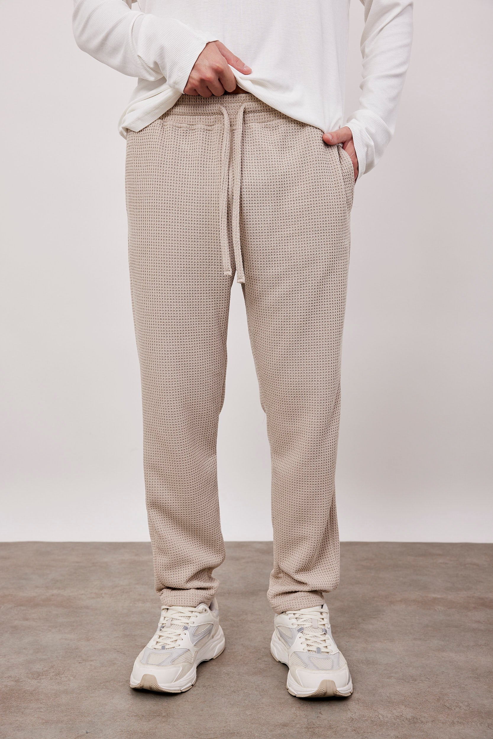 מכנסיים ארוכים בד וופל