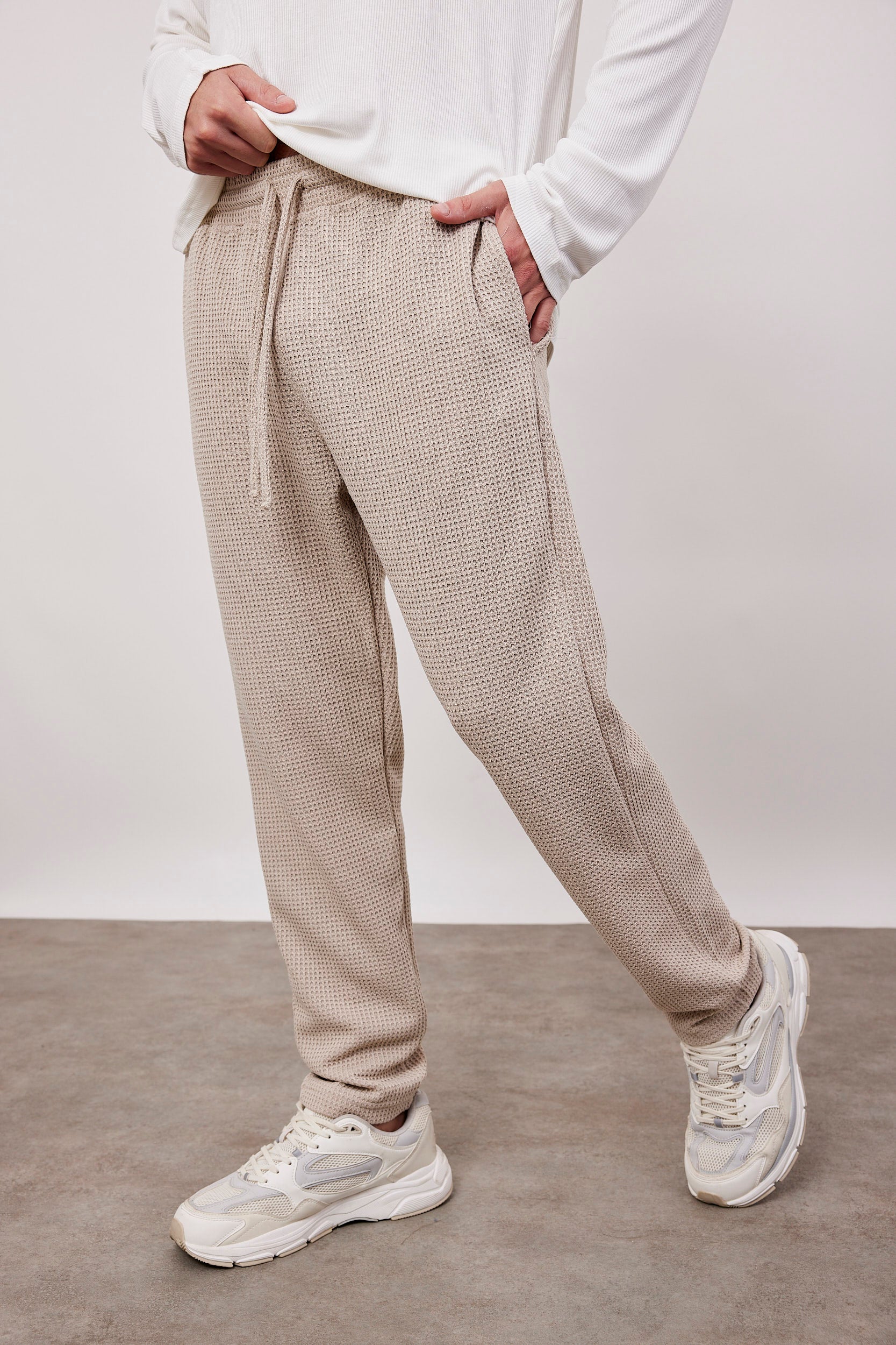 מכנסיים ארוכים בד וופל