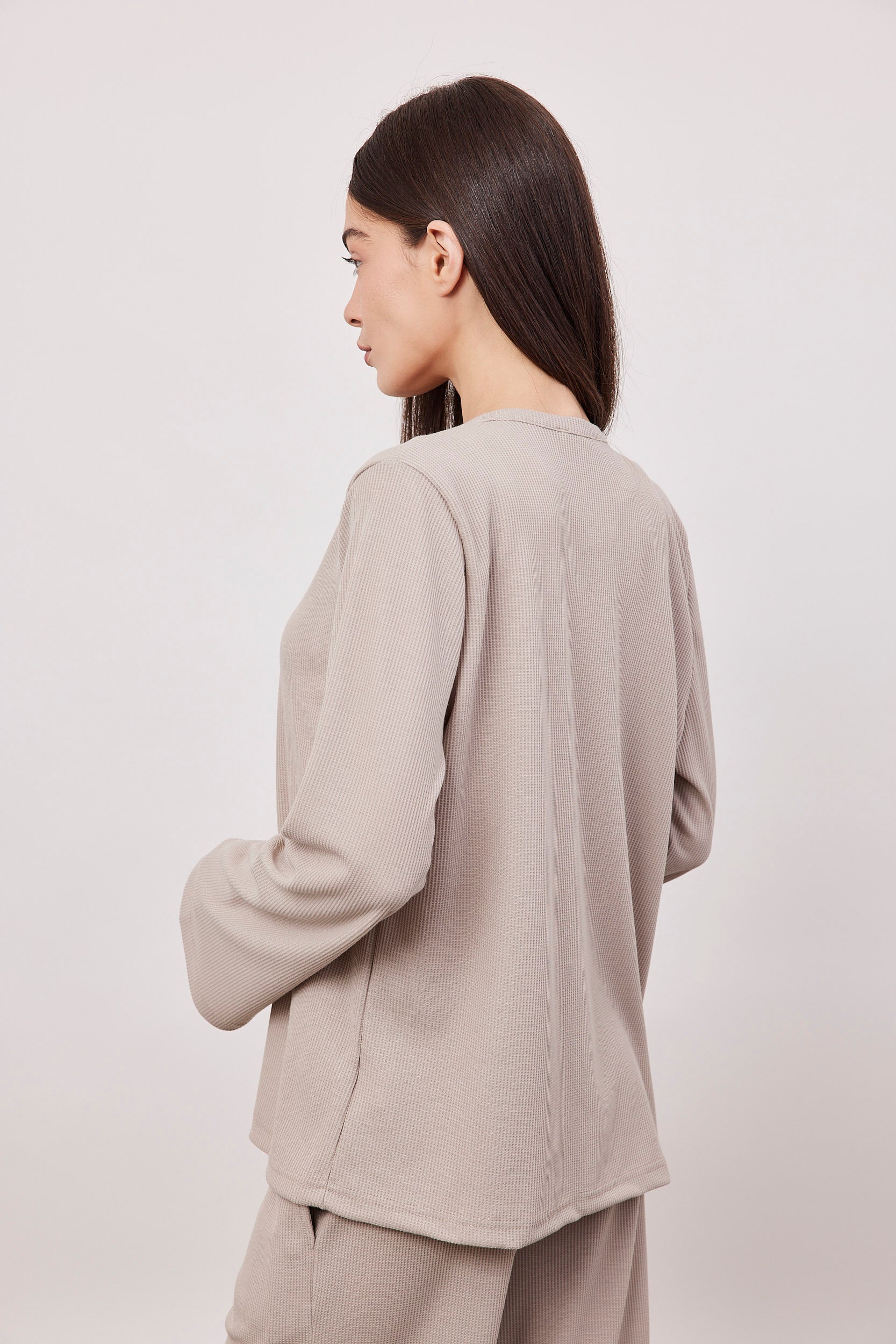 קרדיגן וופל שרוול מתרחב