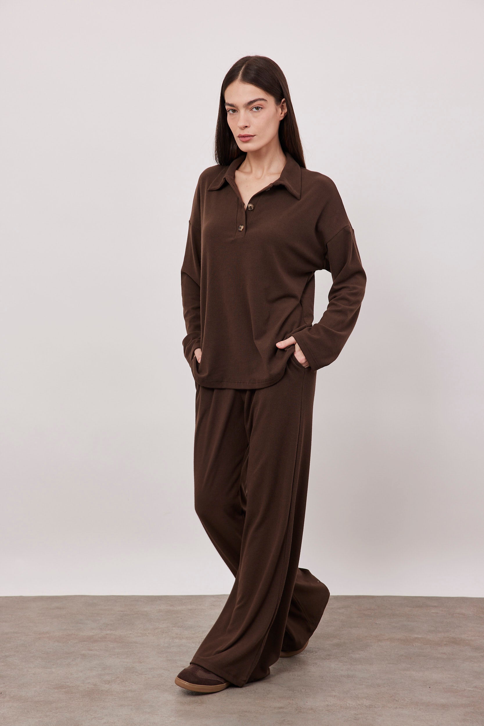 חולצת פולו סריג ריב