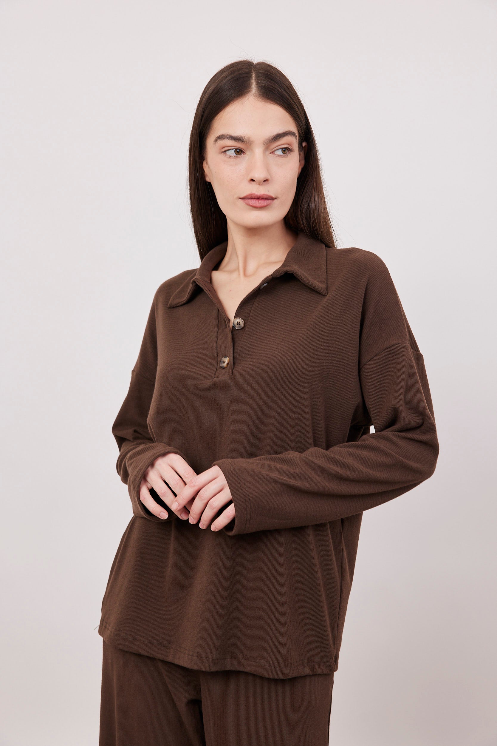 חולצת פולו סריג ריב