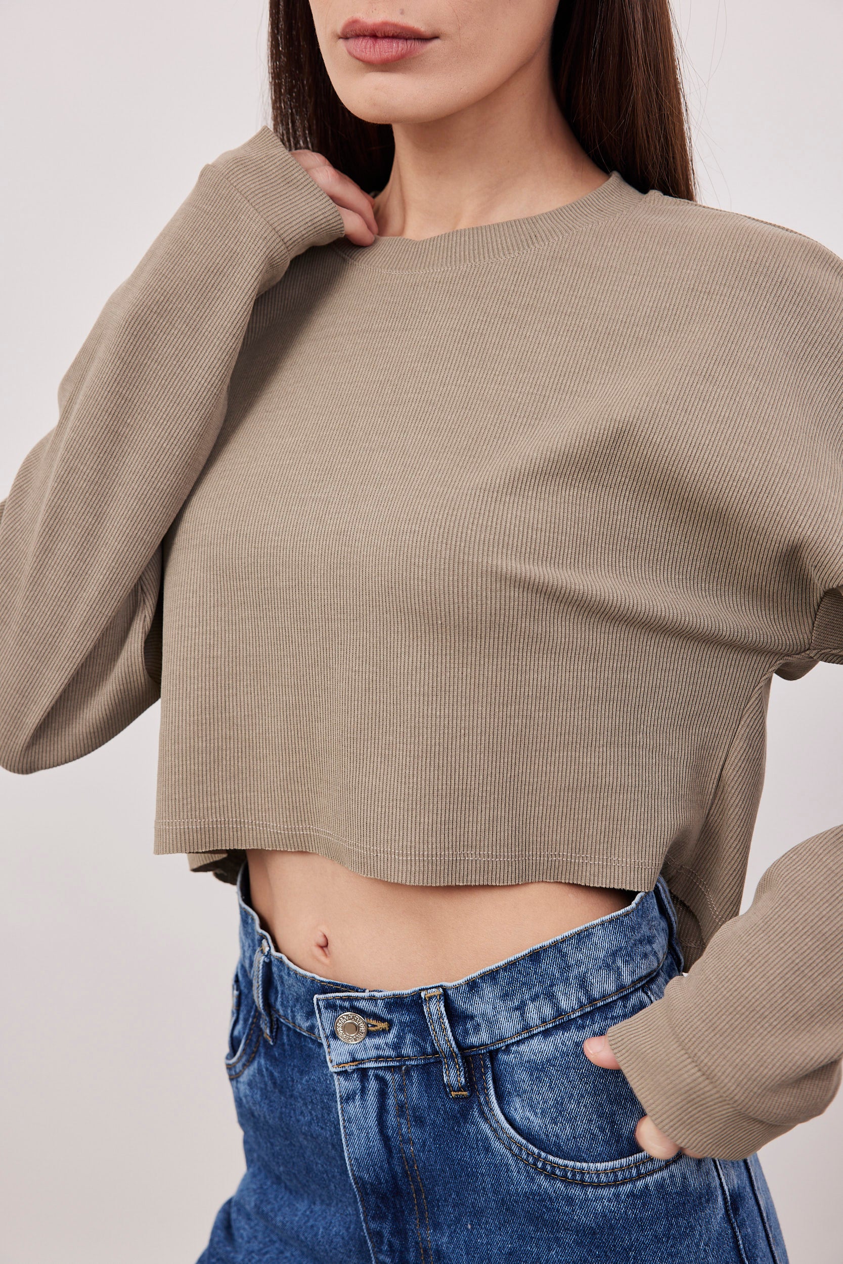 חולצת קרופ ריב ווש