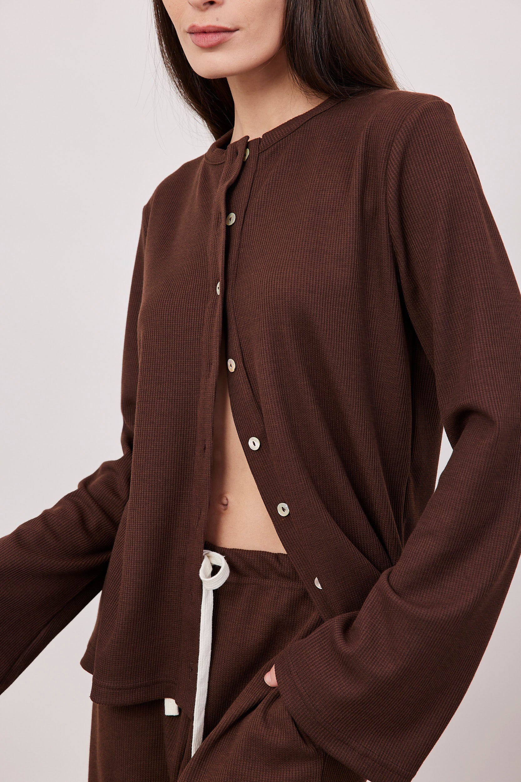 קרדיגן וופל שרוול מתרחב