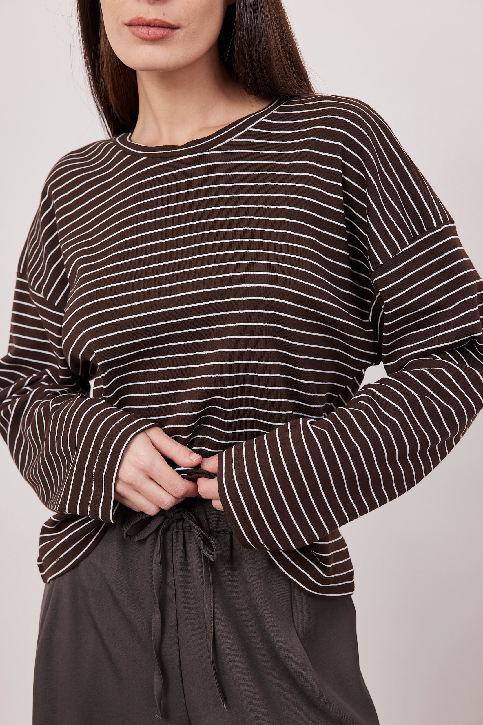 חולצת פסים אוברסייז