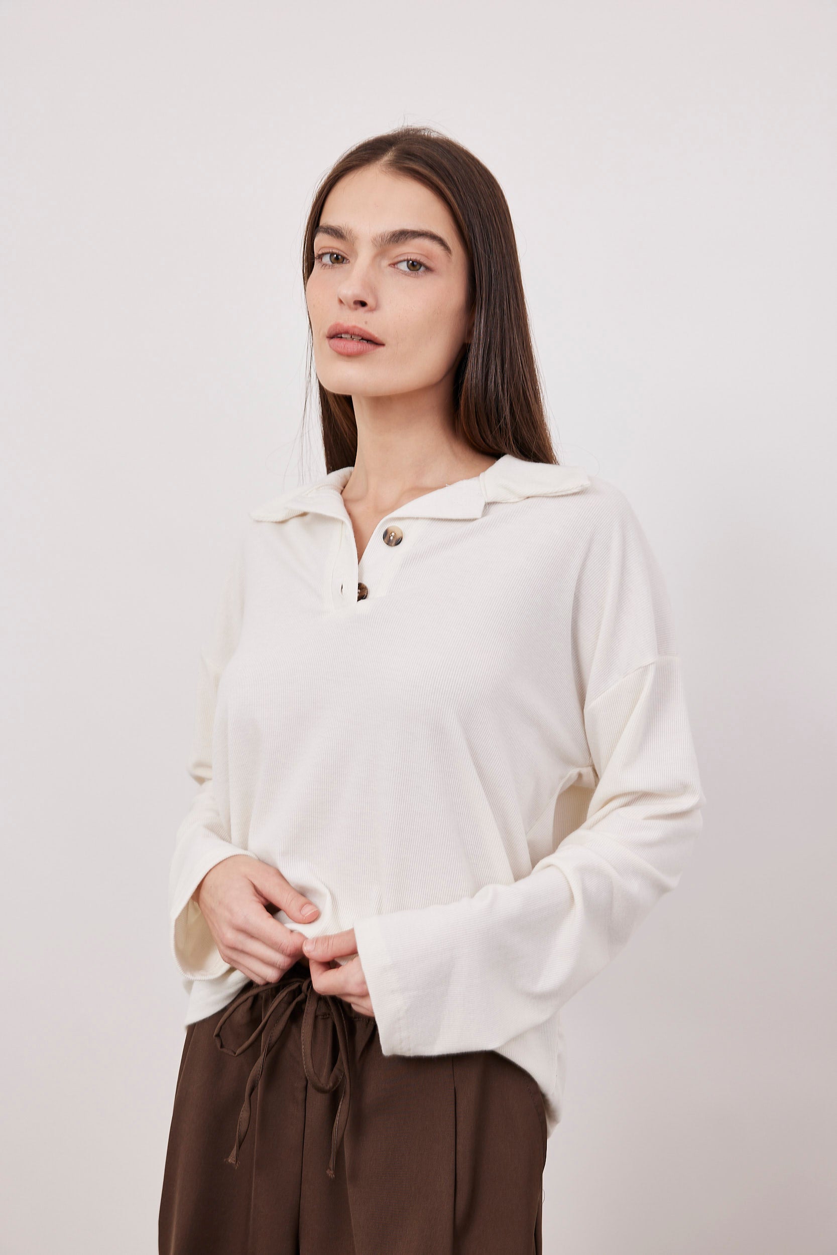 חולצת פולו סריג ריב