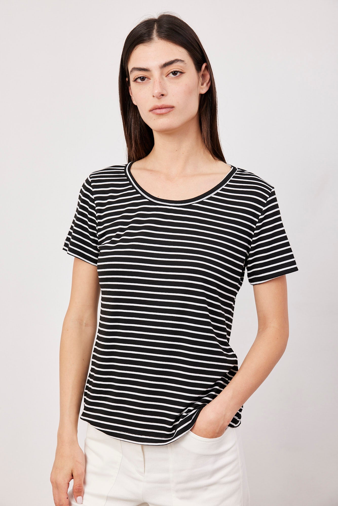 טי-שרט פסים צווארון עגול - ITAY BRANDS